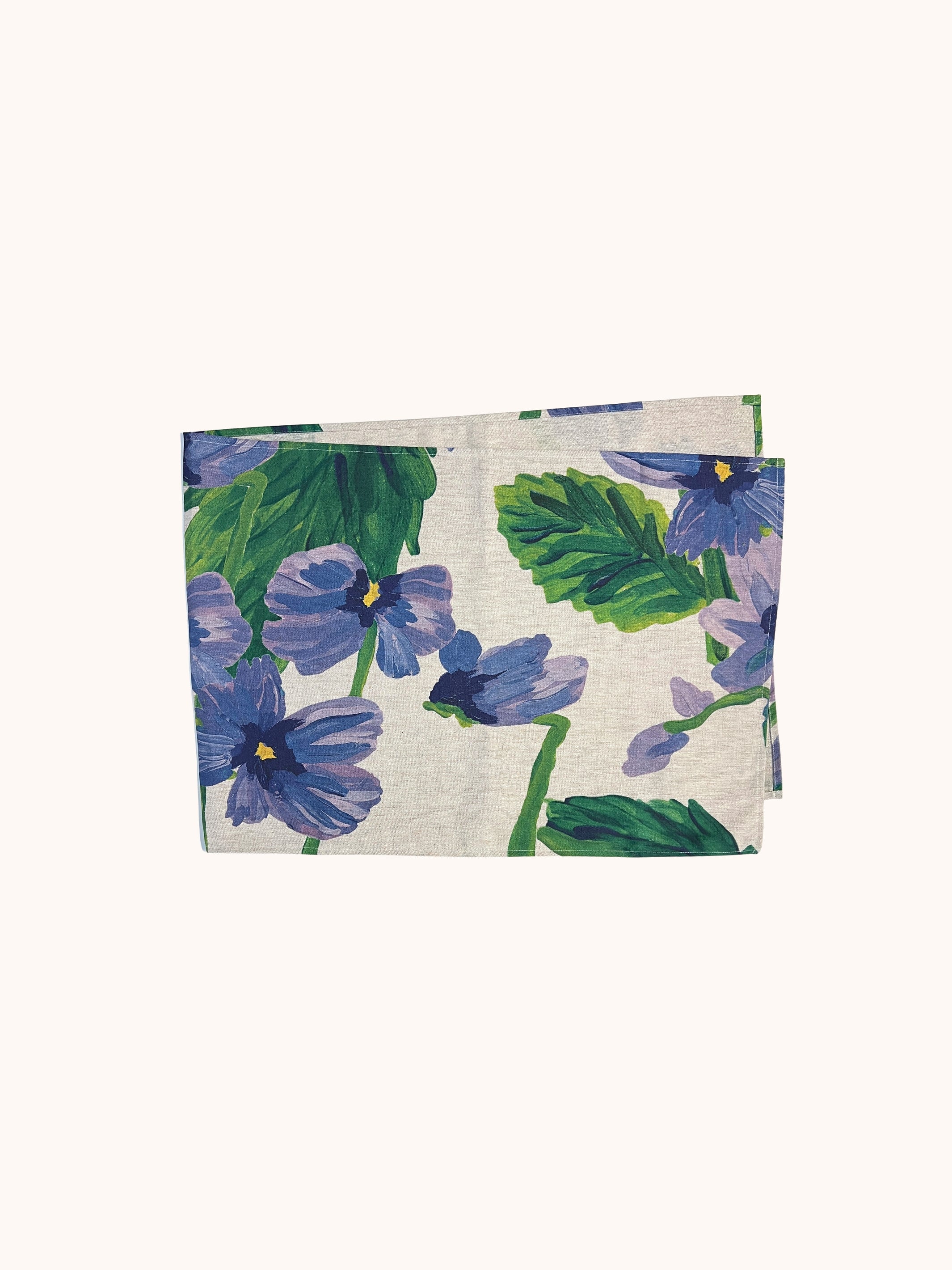 Lilas Blue Linen Table Runner - Almost Perfect