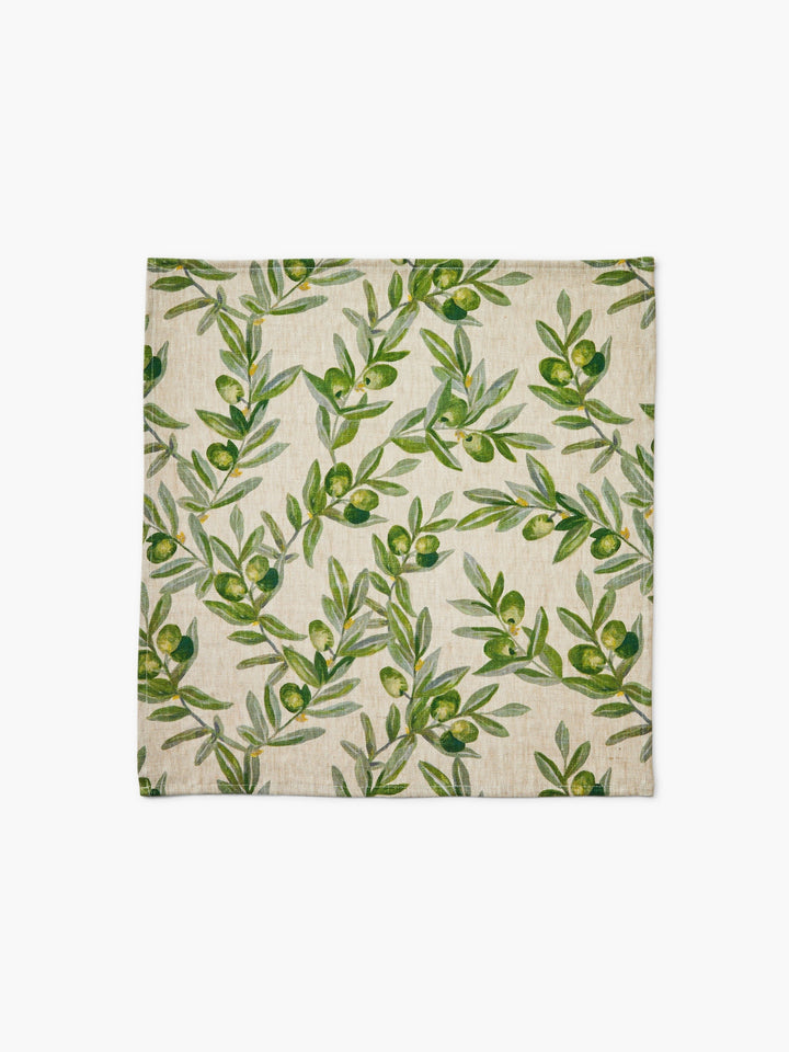 Olive Green Linen Napkins