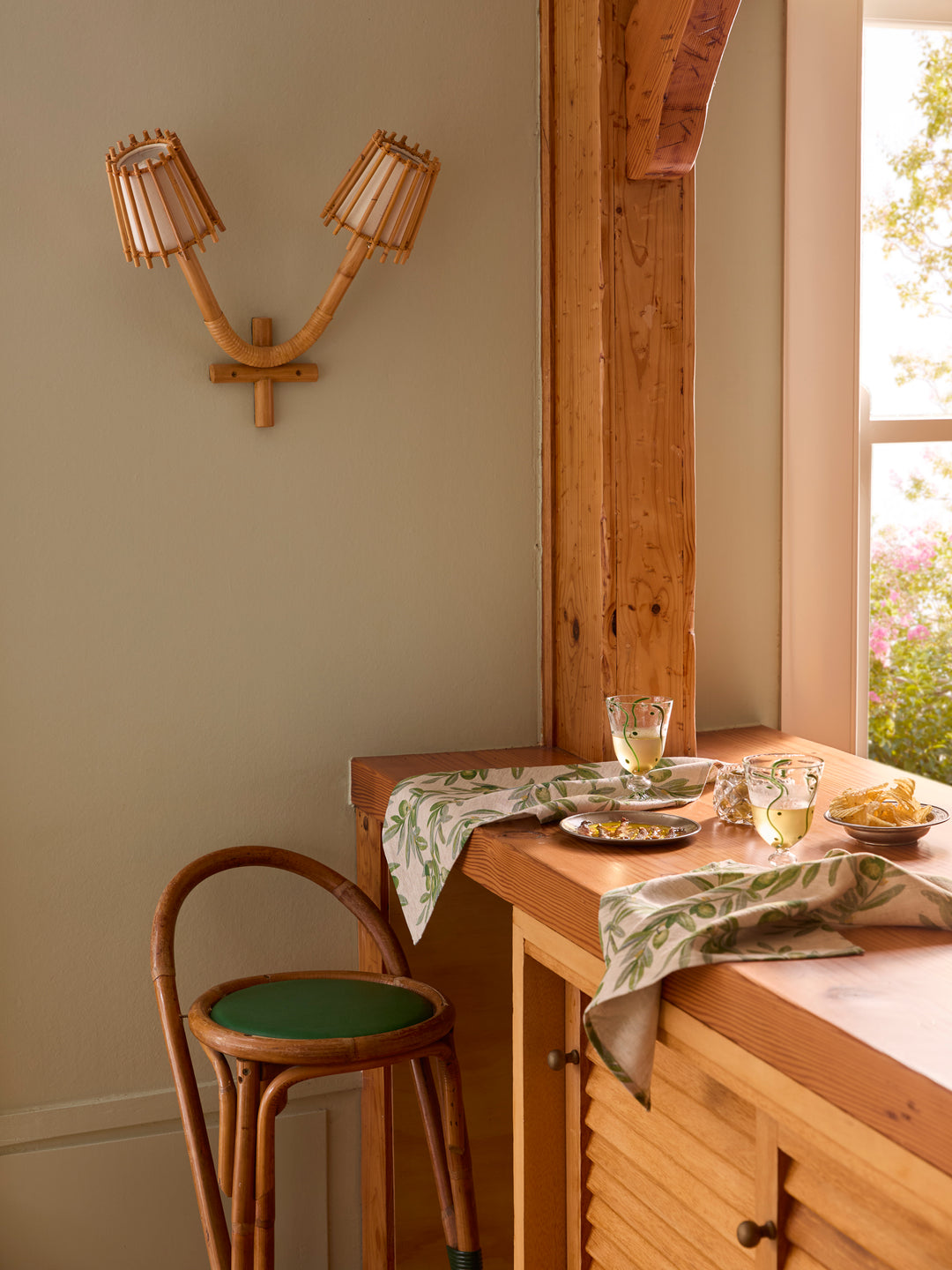 Olive Green Linen Napkins