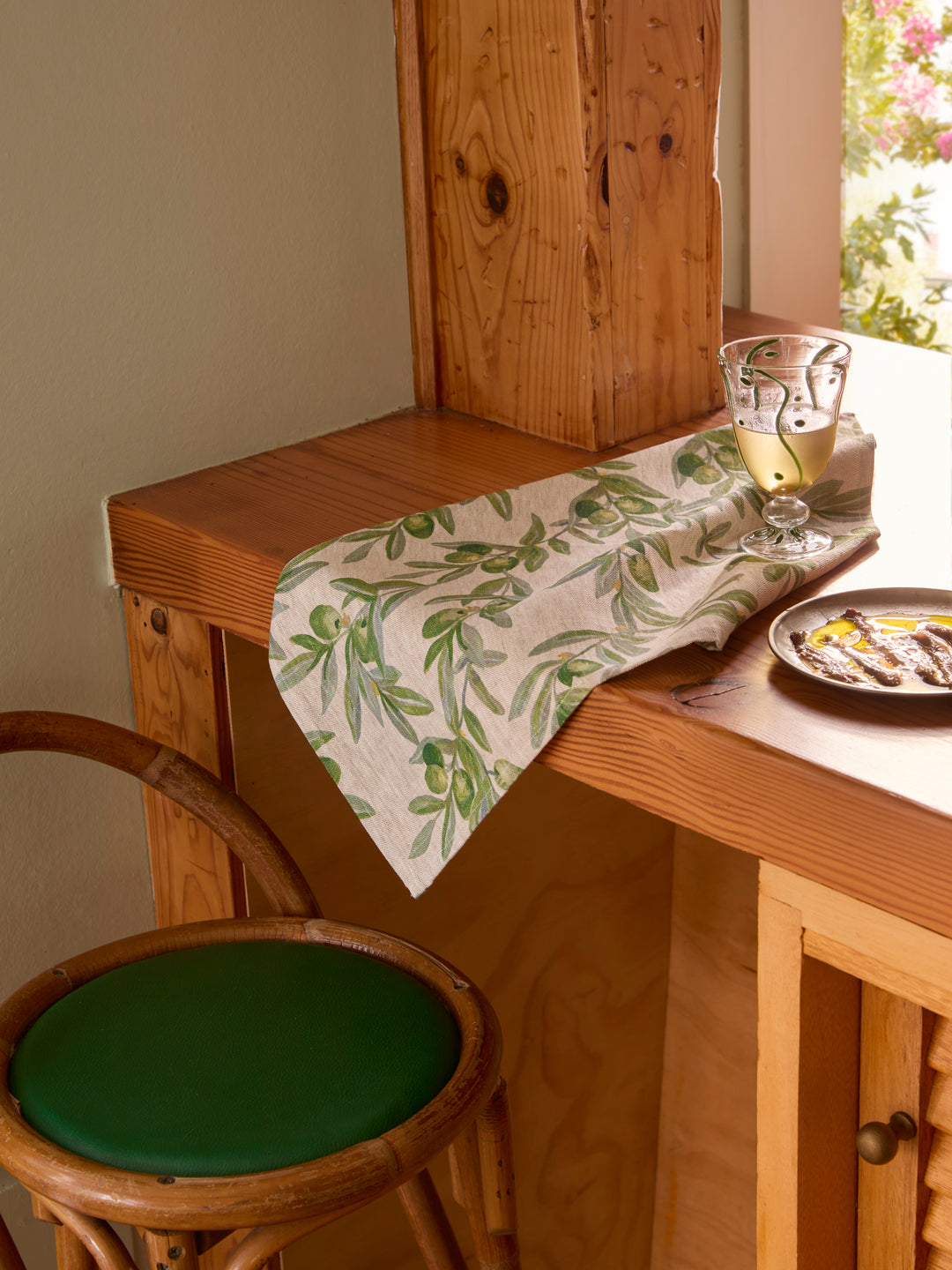 Olive Green Linen Napkins