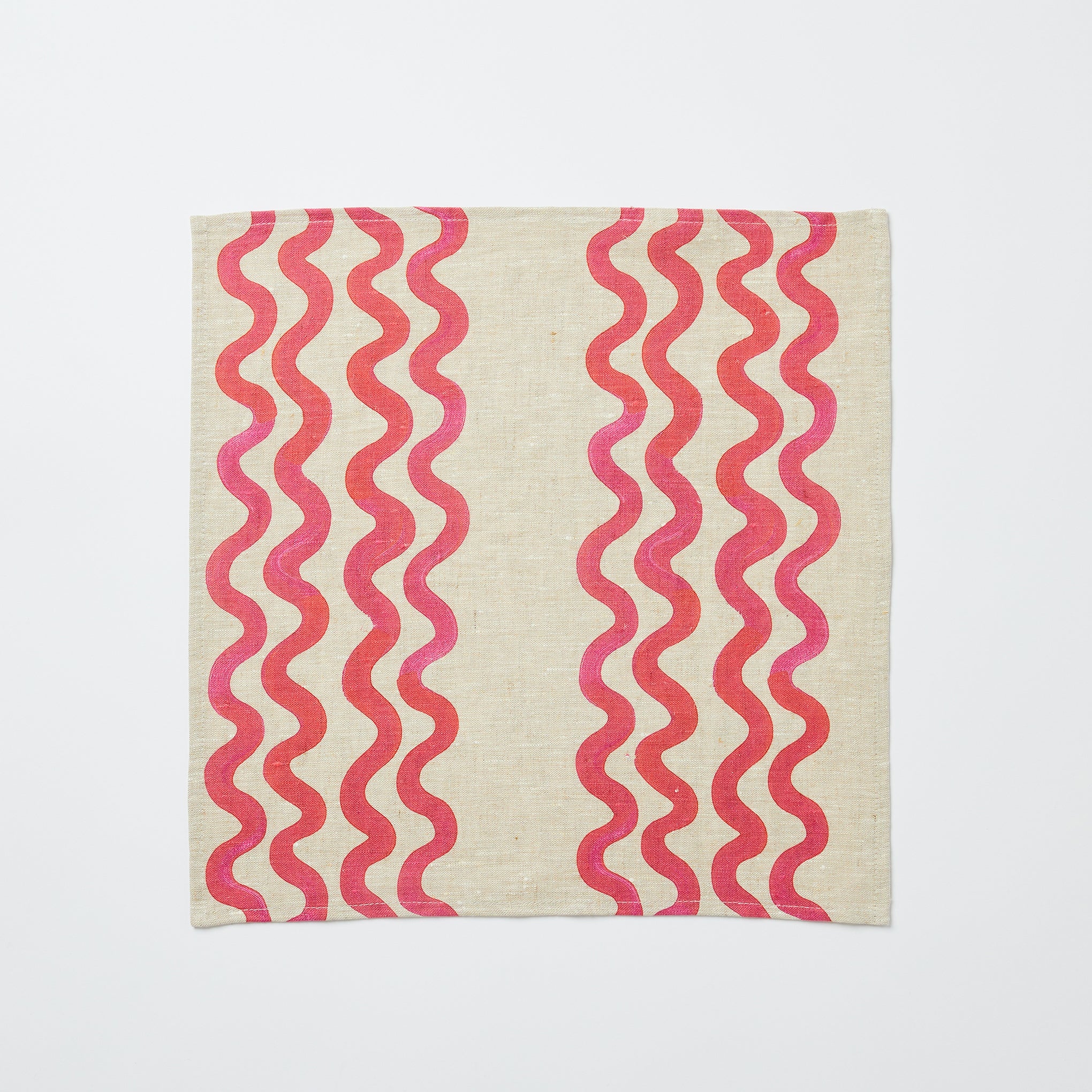 Double Waves Pink Napkins (set of 4)