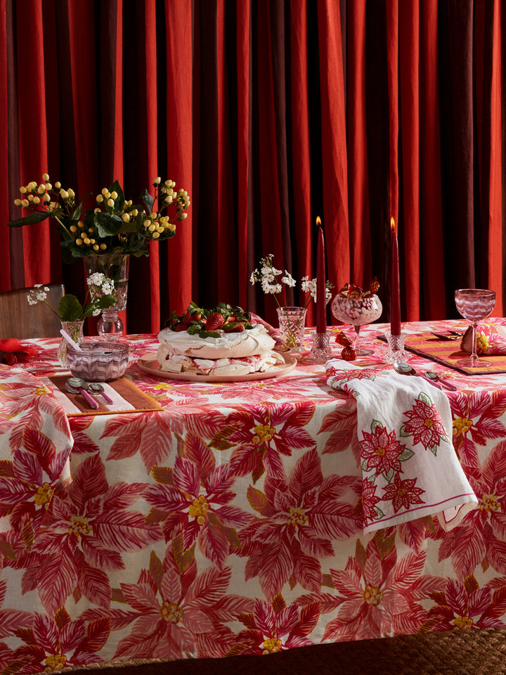 Poinsettia Red Napkins