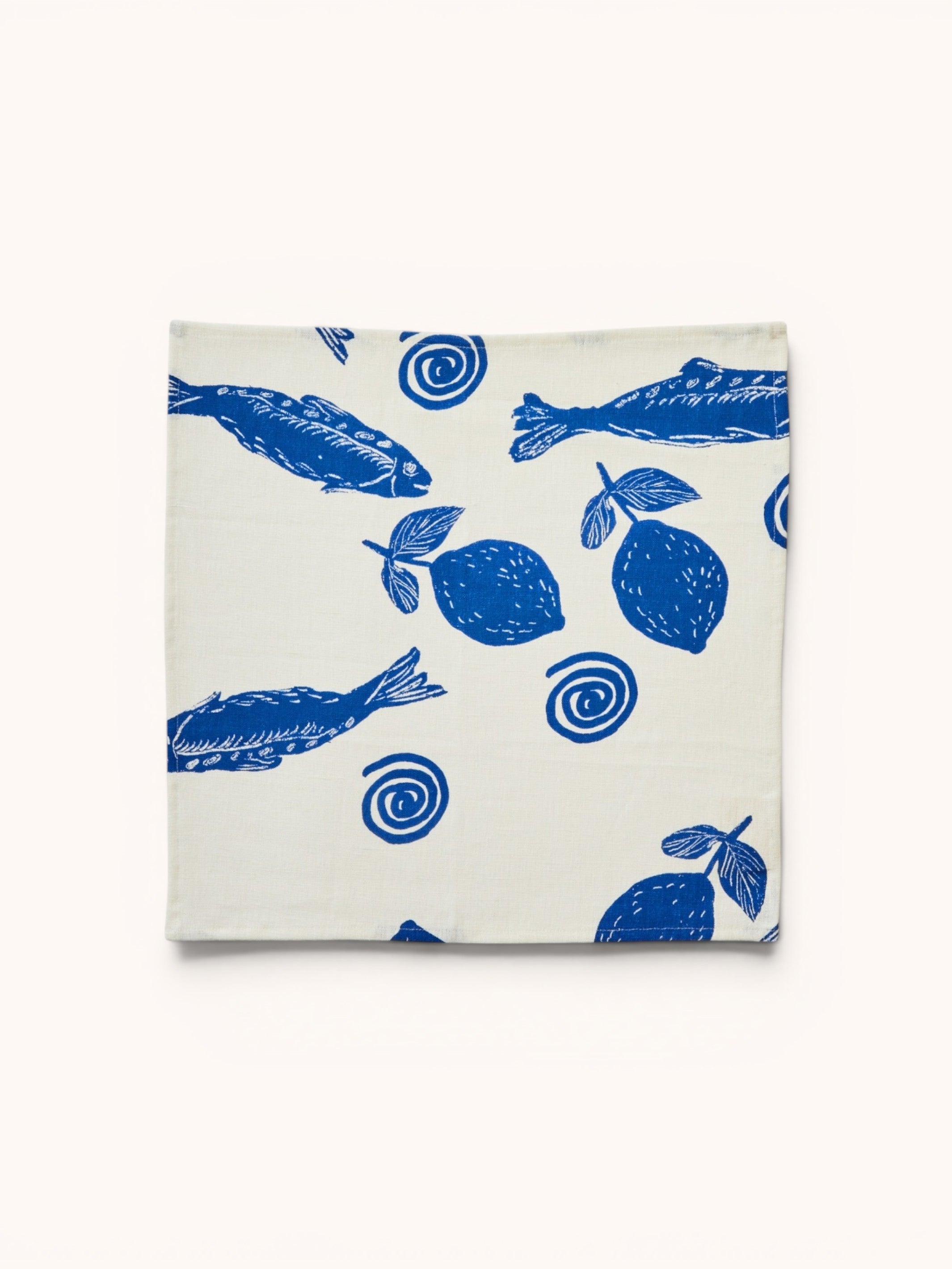 Sardines Blue Linen Napkins