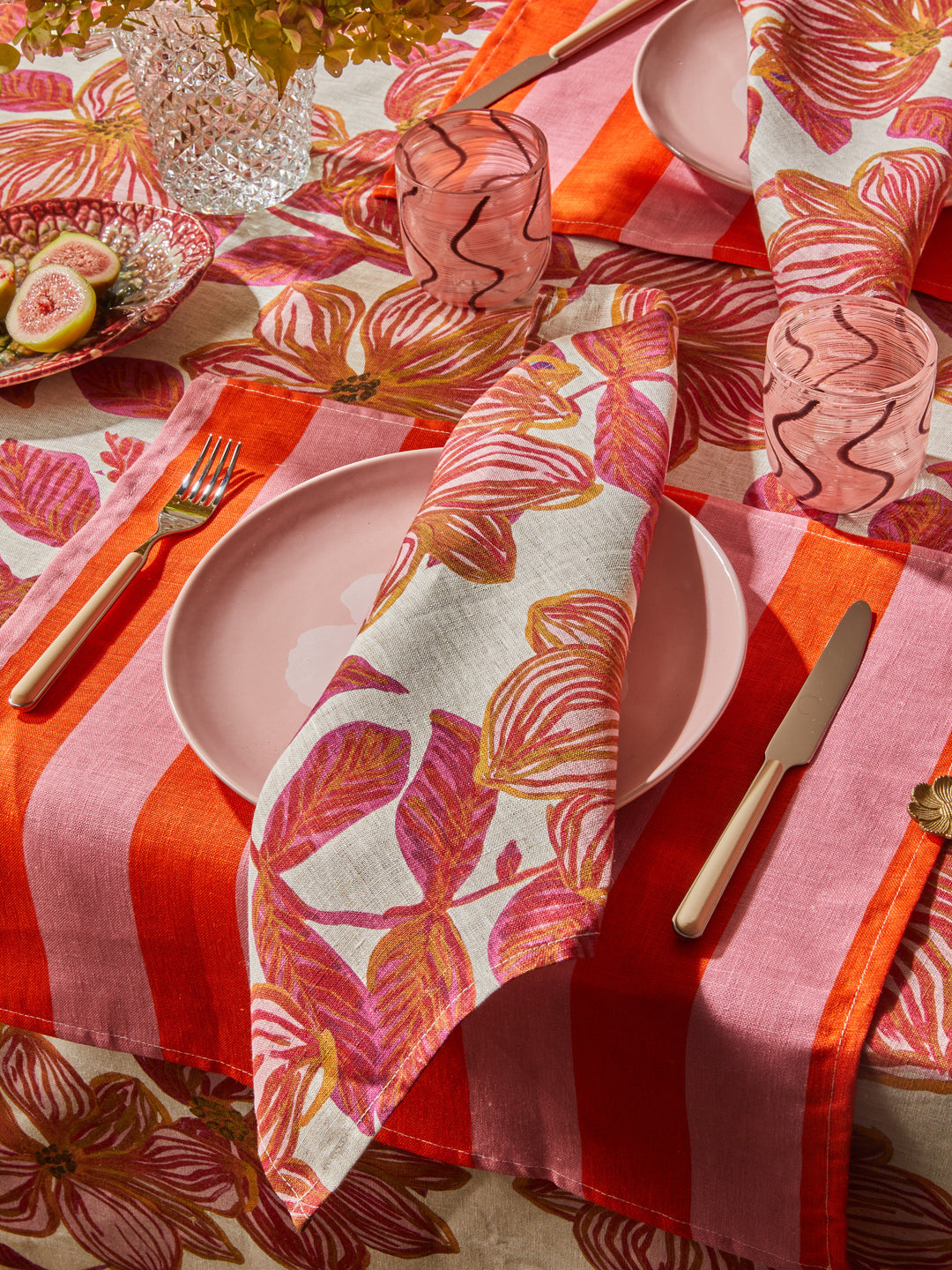 Azalea Pink Linen Napkins