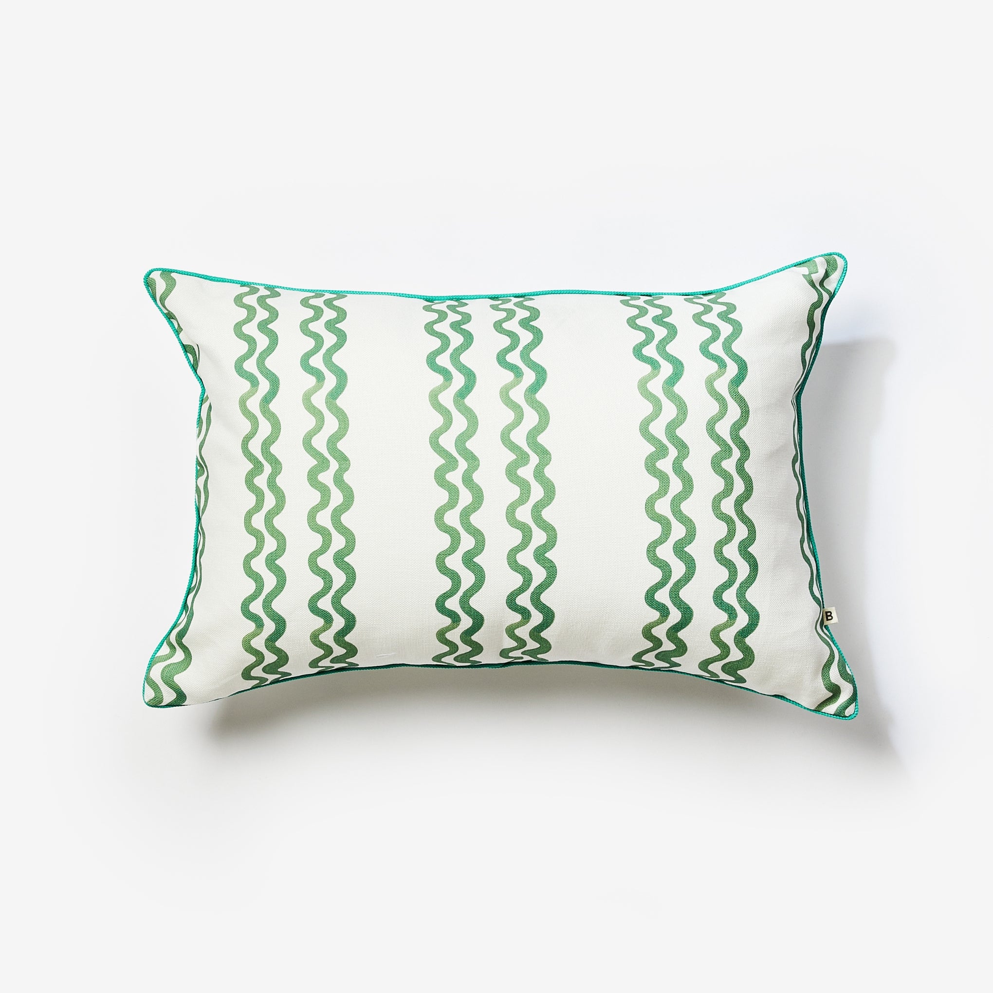 Double Waves Green 60x40cm Outdoor Cushion Bonnie and Neil