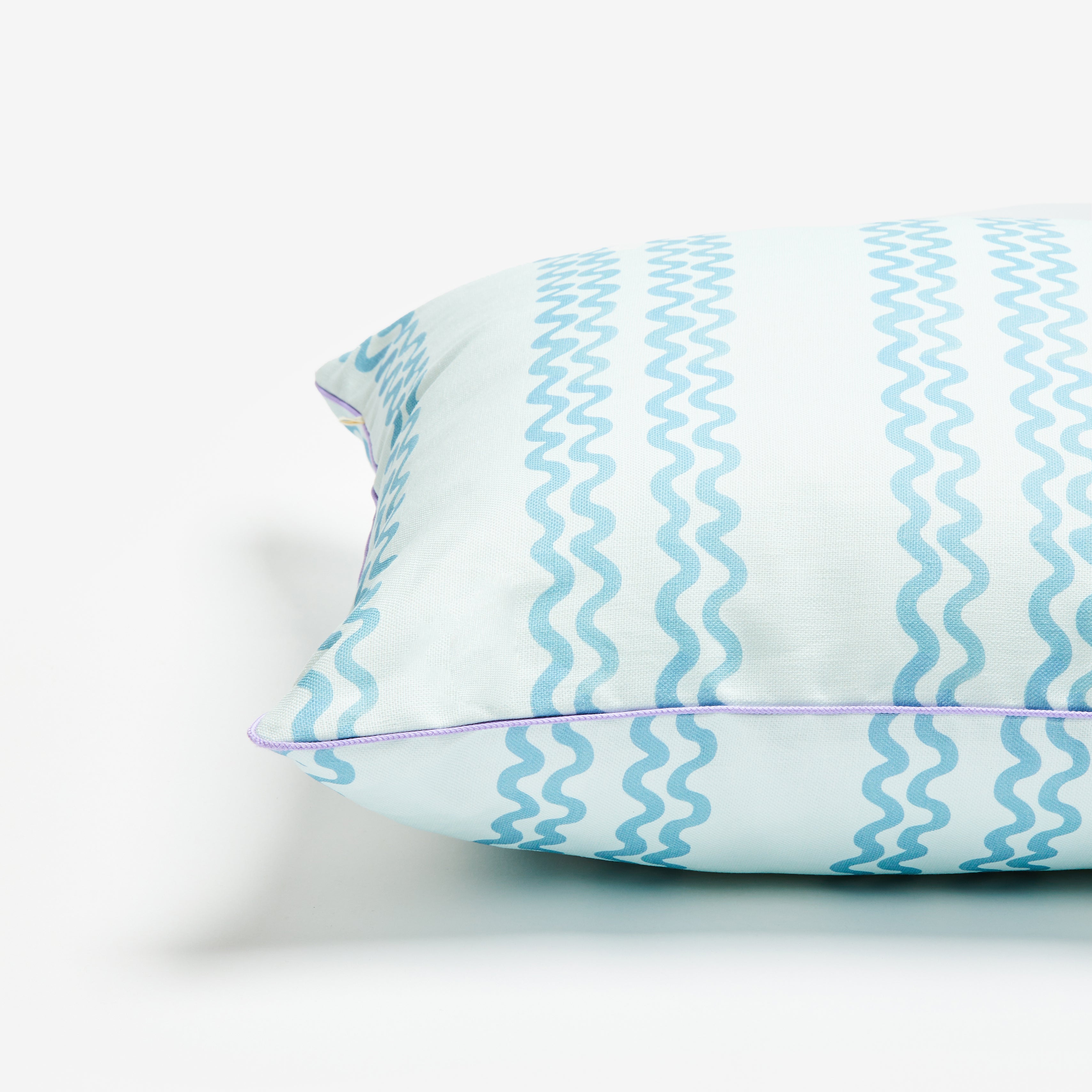 Double Waves Blue 60cm Outdoor Cushion