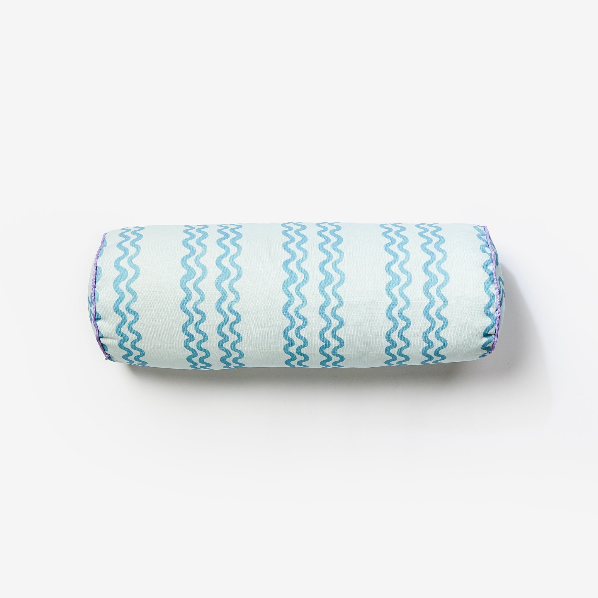 Double Waves Blue 60x20cm Outdoor Bolster Cushion