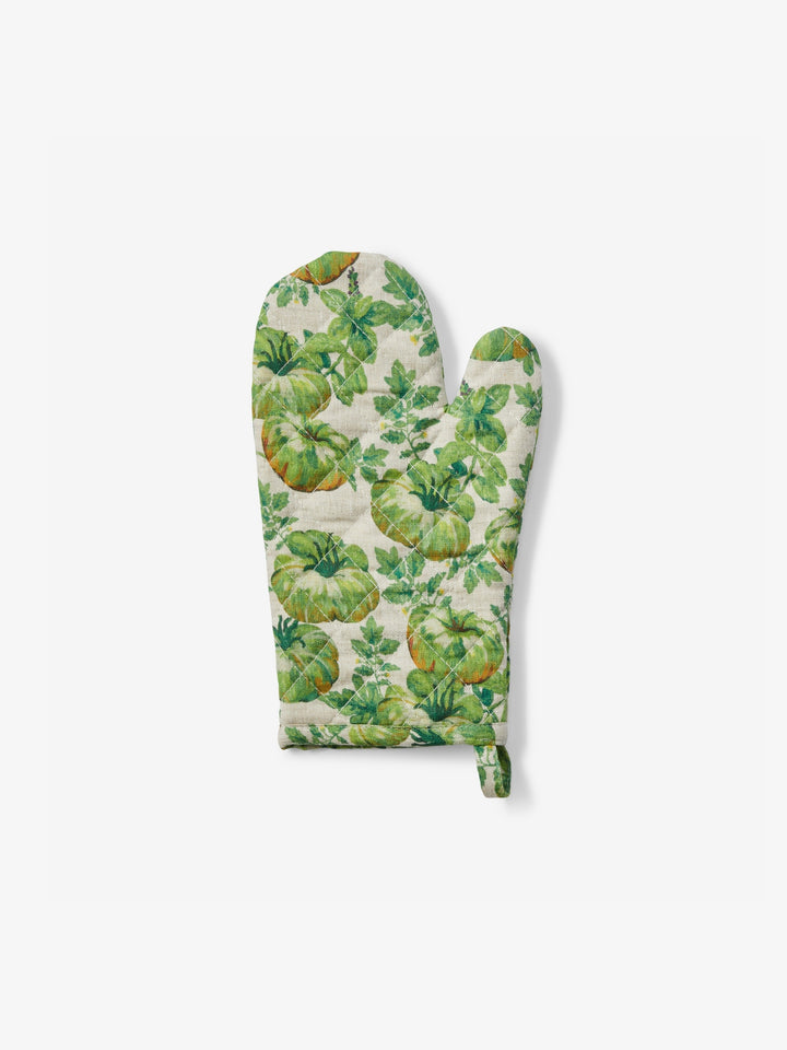 Heirloom Green Linen Oven Mitt