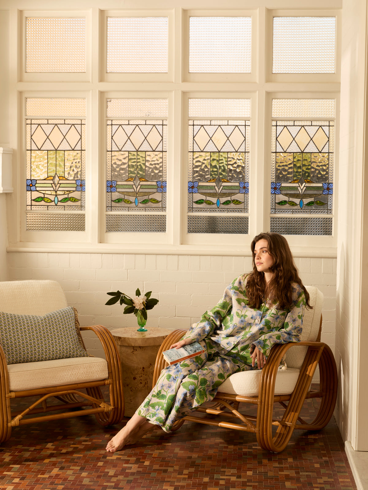 Lilas Blue Linen Pyjama Set