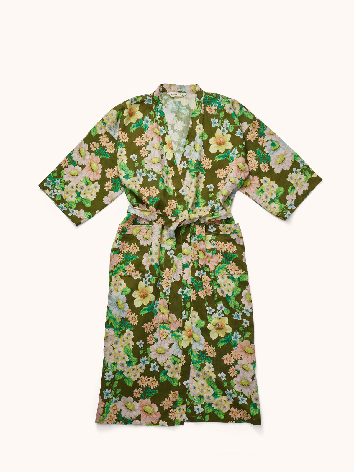 Buttercup Olive Linen Robe
