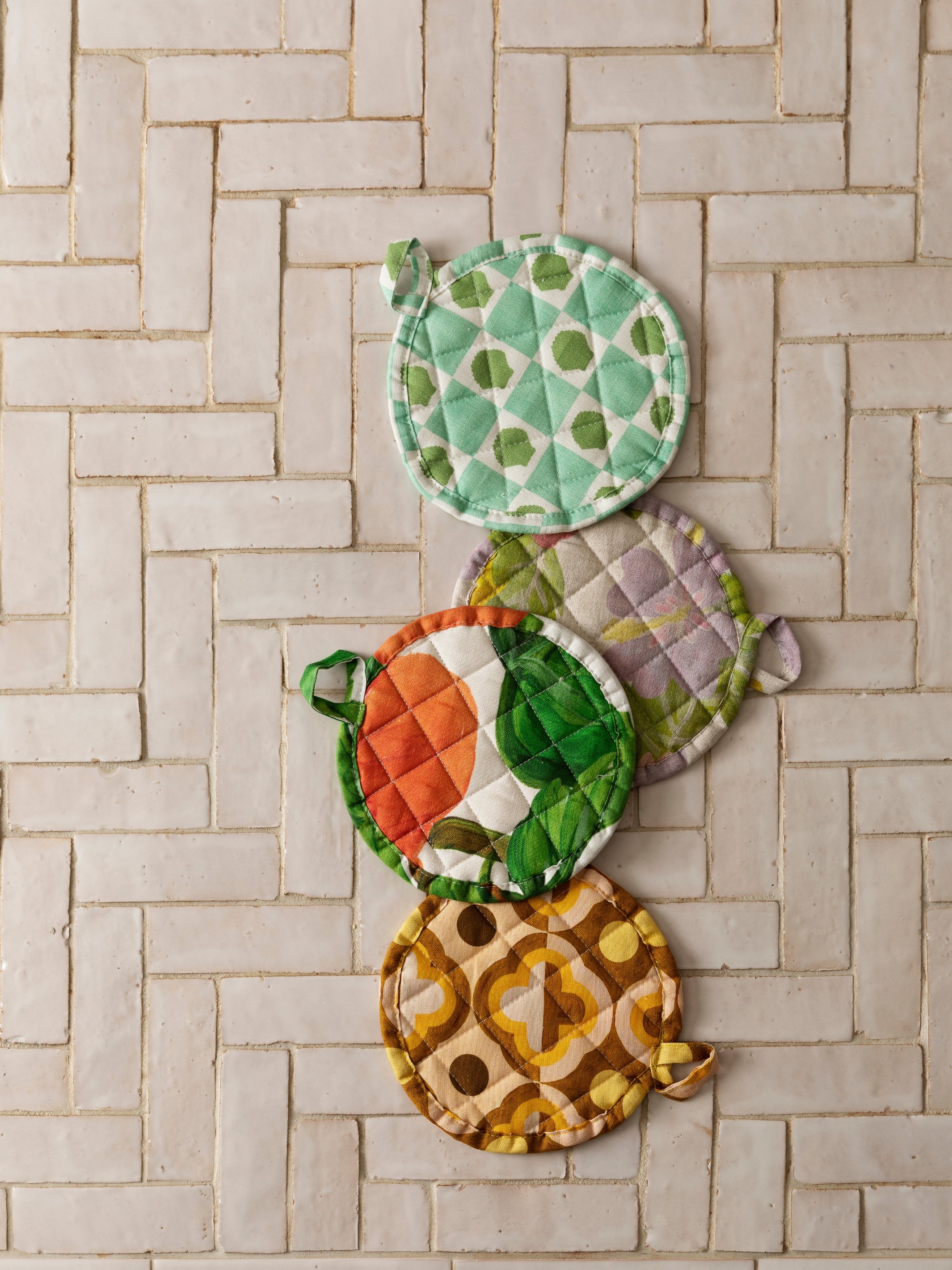 Mini Moana Floral Multi Round Pot Holder - Almost Perfect