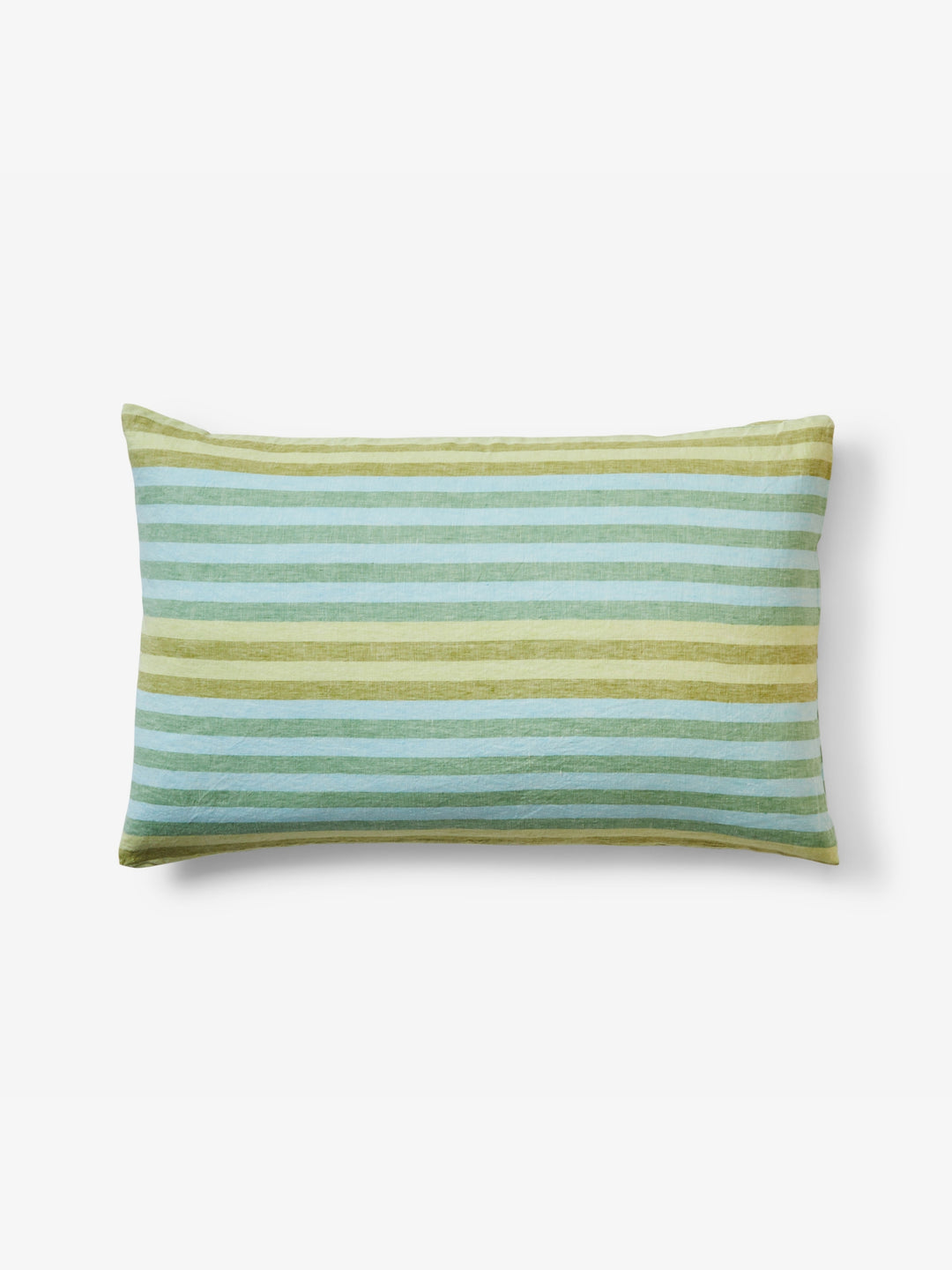 Stripe Blue Green Linen Standard Pillowcases