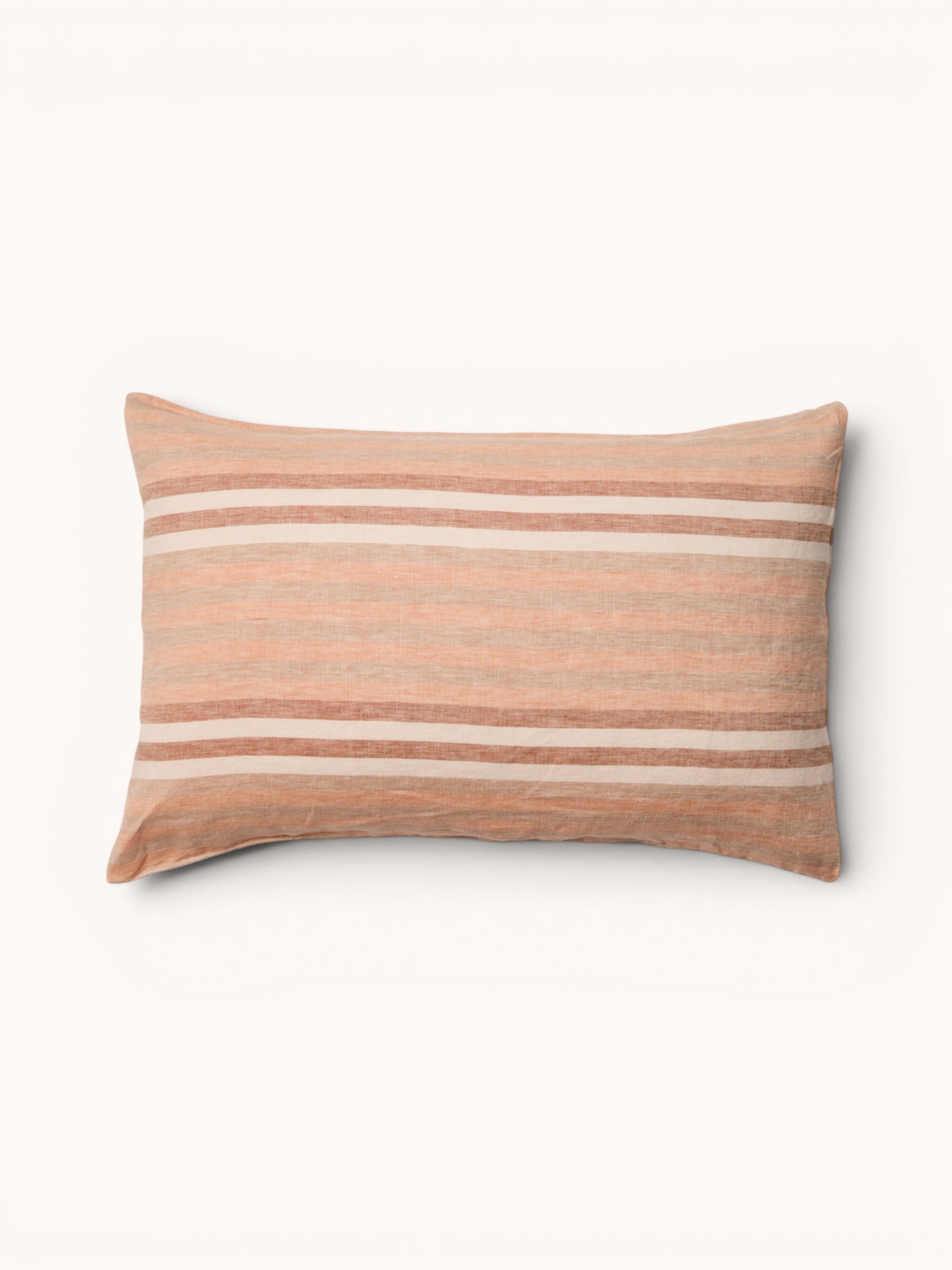 Stripe Hazelnut Linen Standard Pillowcases