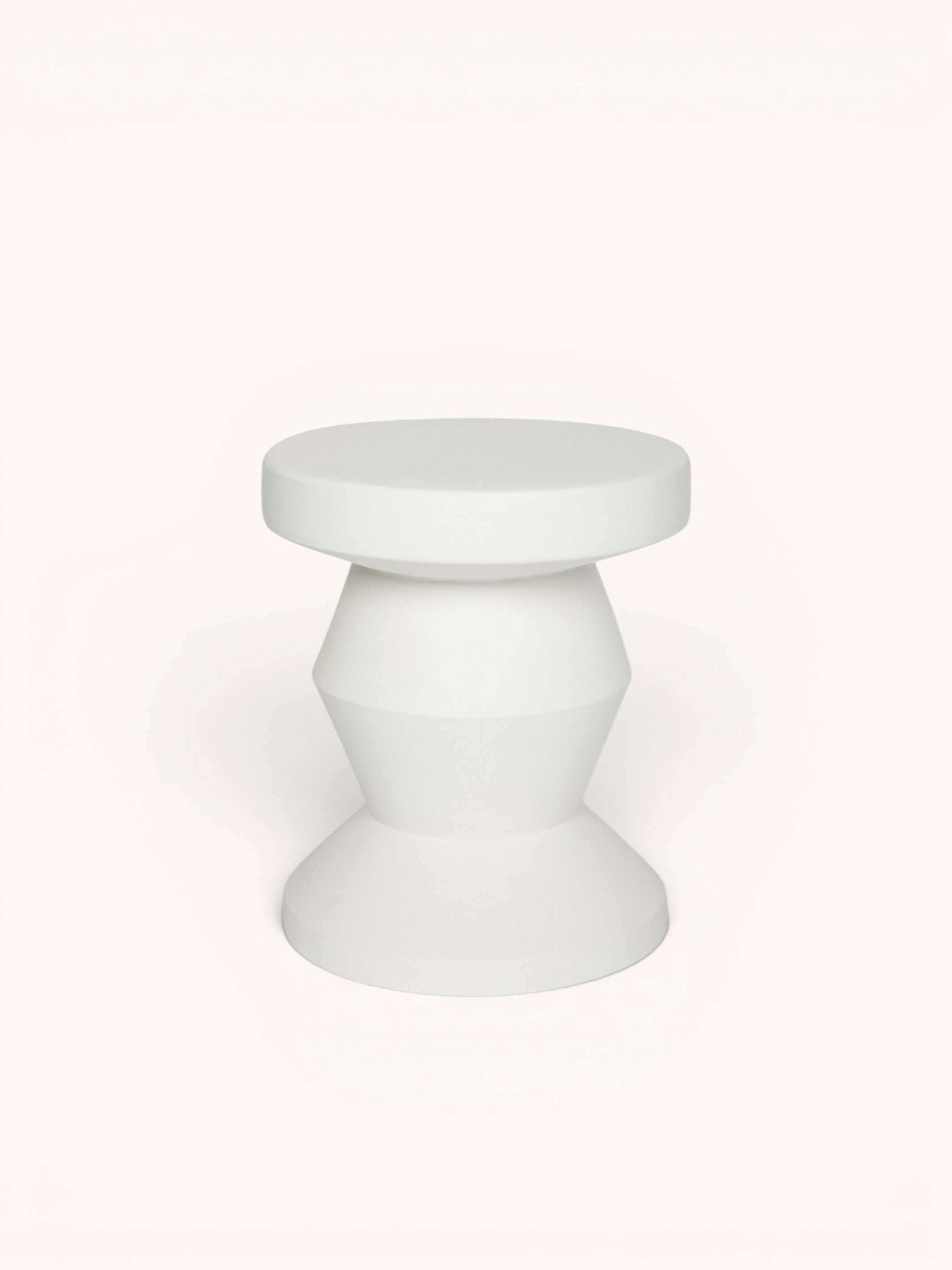 Pedestal Side Table White
