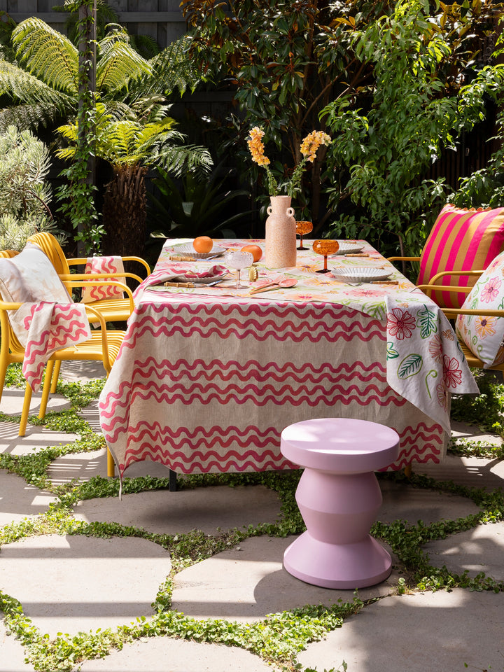Pedestal Side Table Lilac
