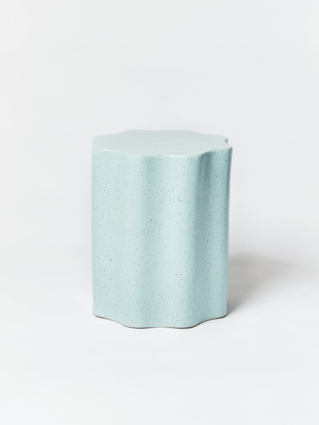 Wave Side Table Speckle Soft Blue