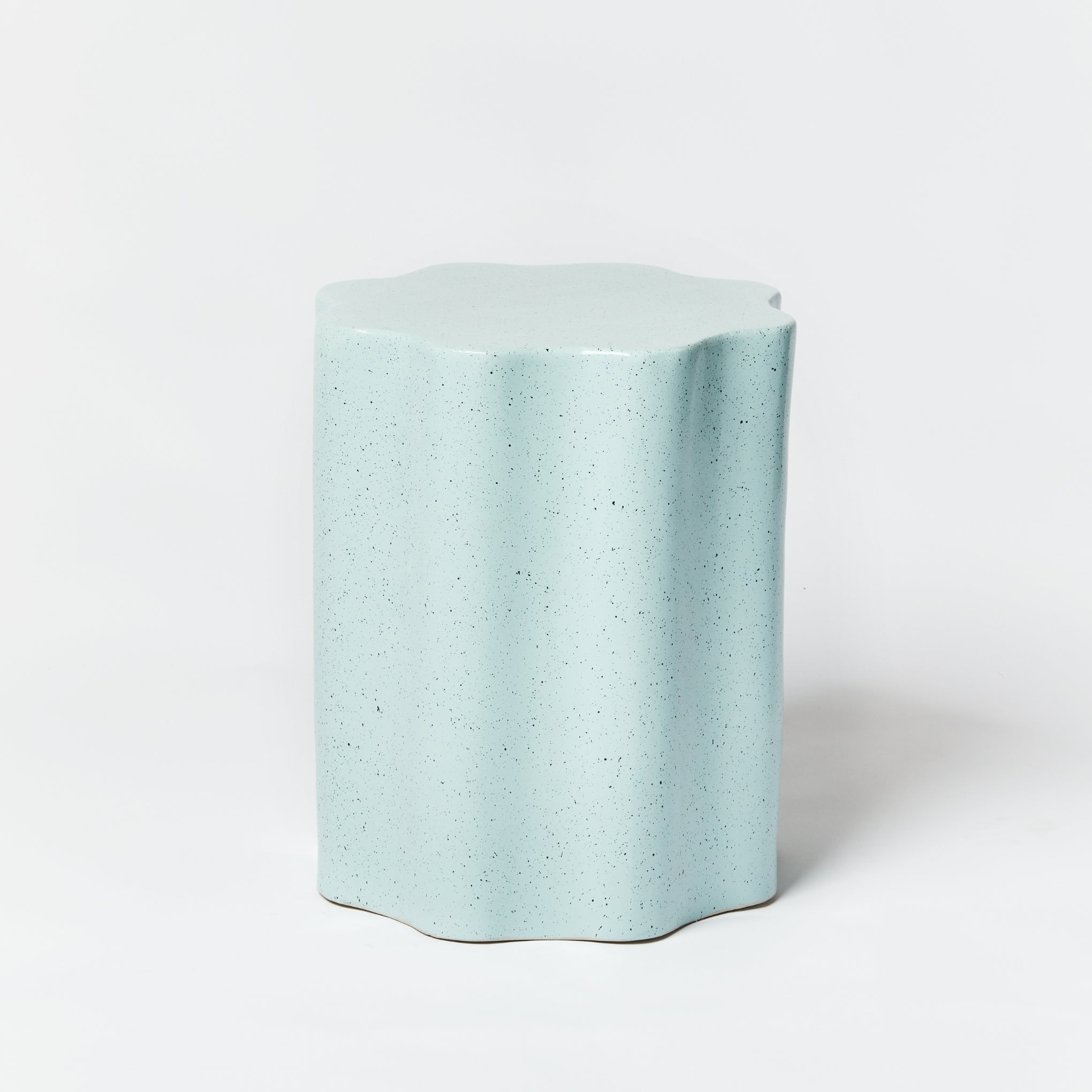 Wave Side Table Speckle Soft Blue