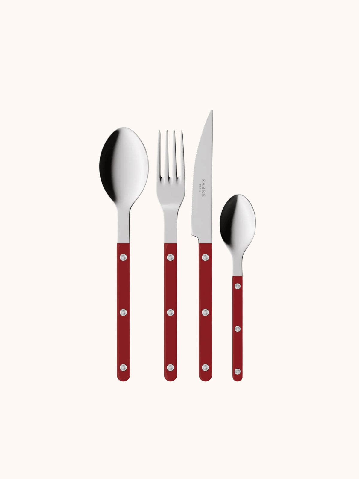 Sabre Paris Bistrot Cutlery Set: Burgundy