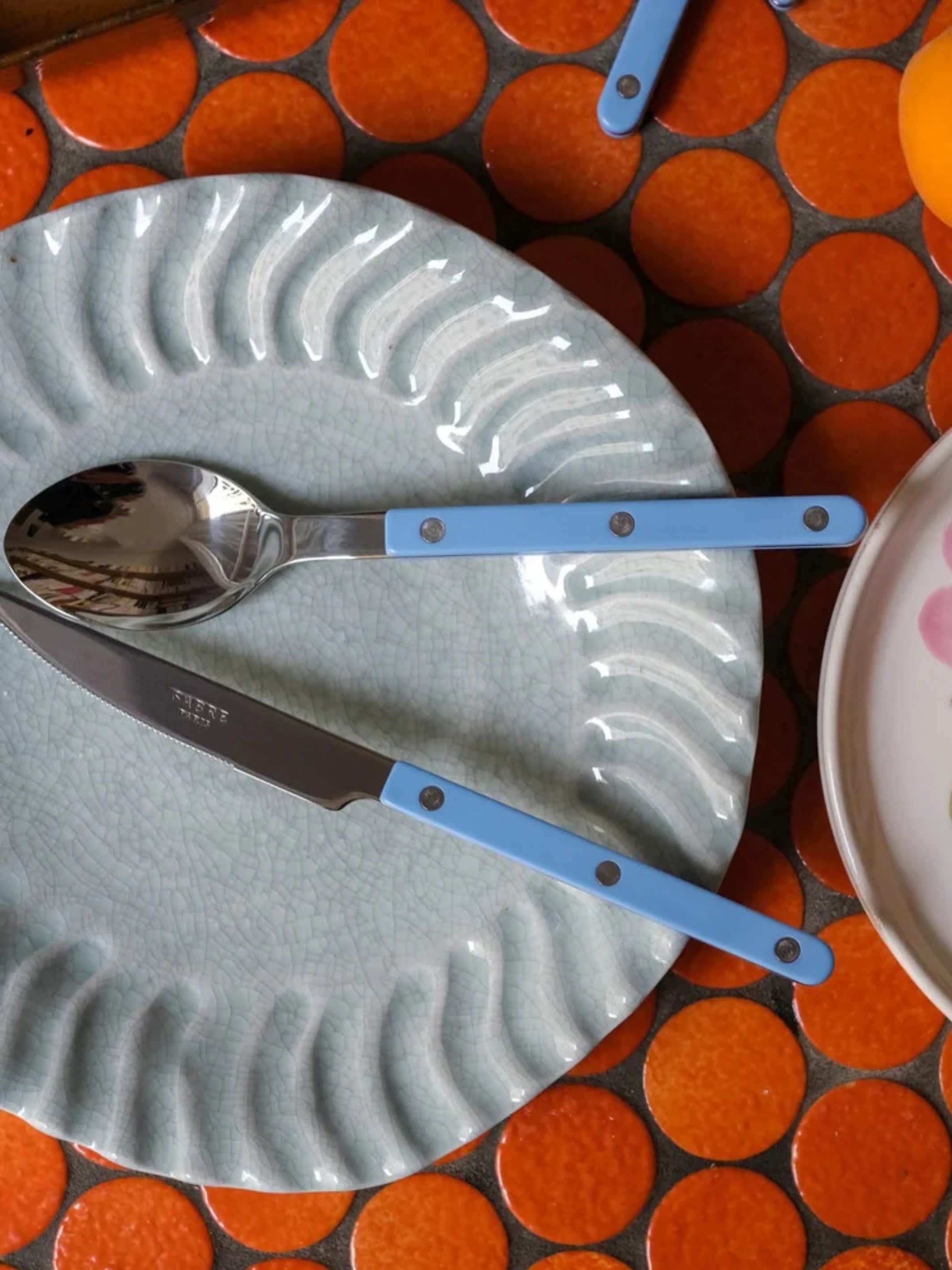 Sabre Paris Bistrot Cutlery Set: Pastel Blue