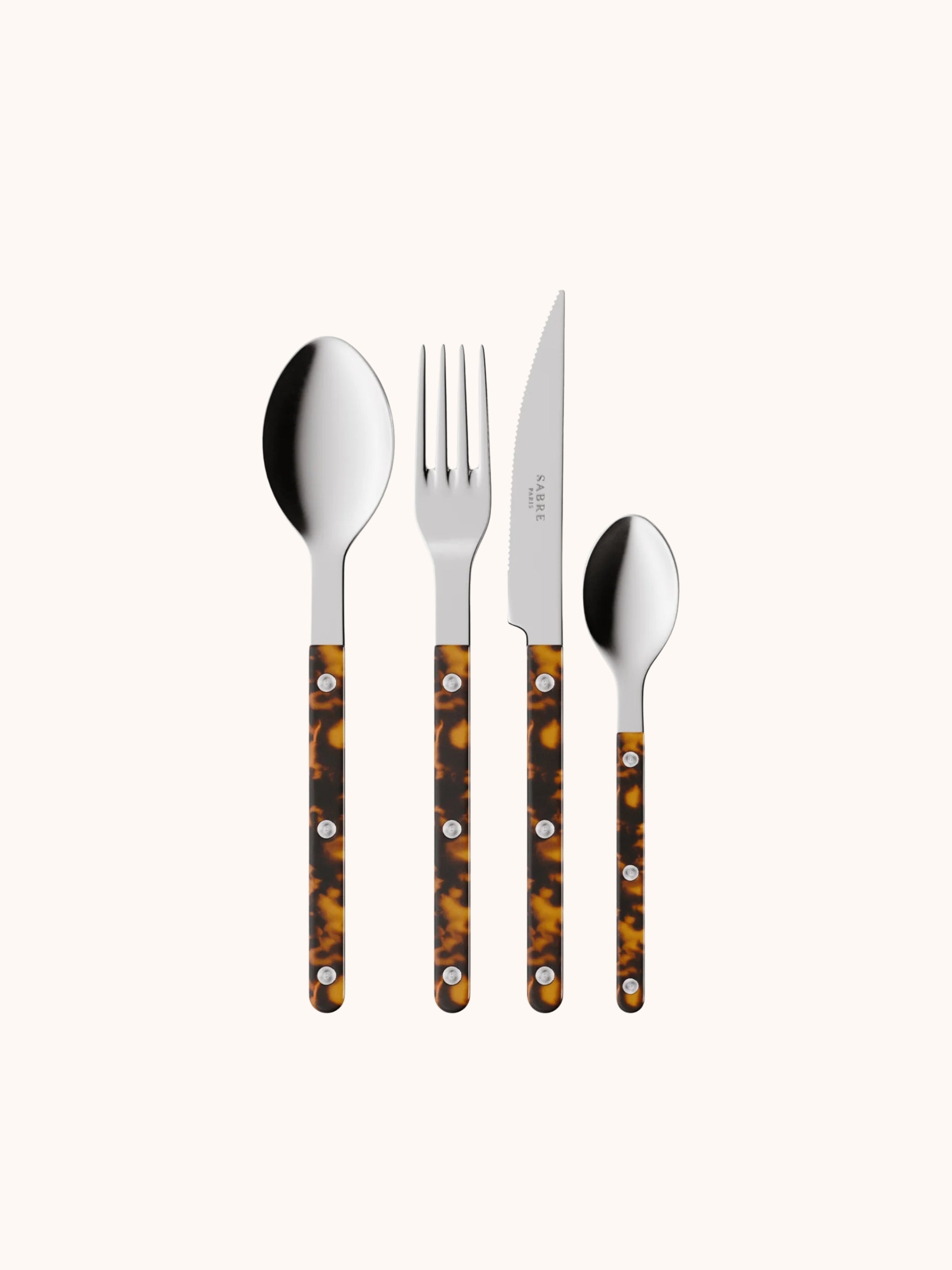 Sabre Paris Bistrot Cutlery Set: Tortoise