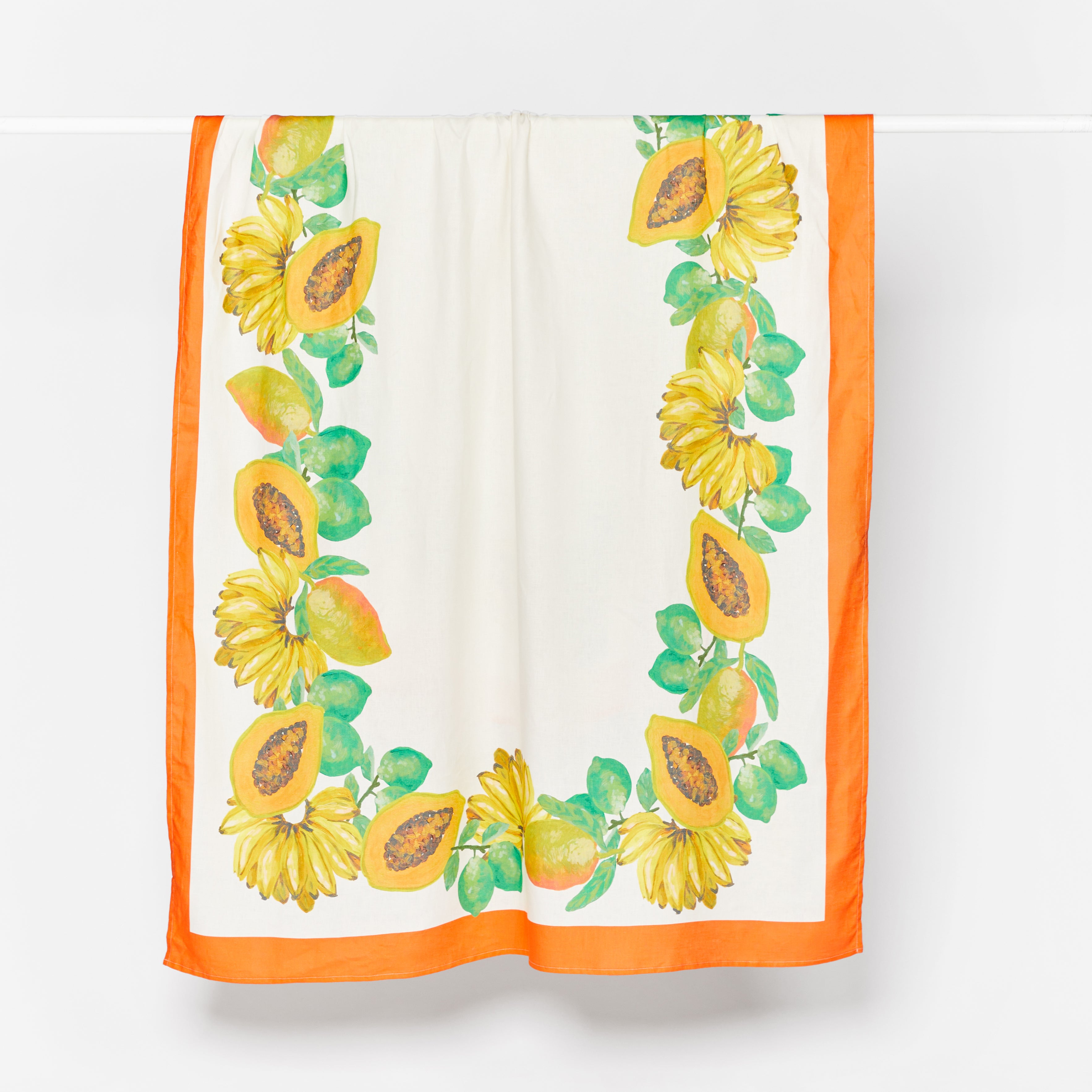 Papaya Border Multi Tablecloth