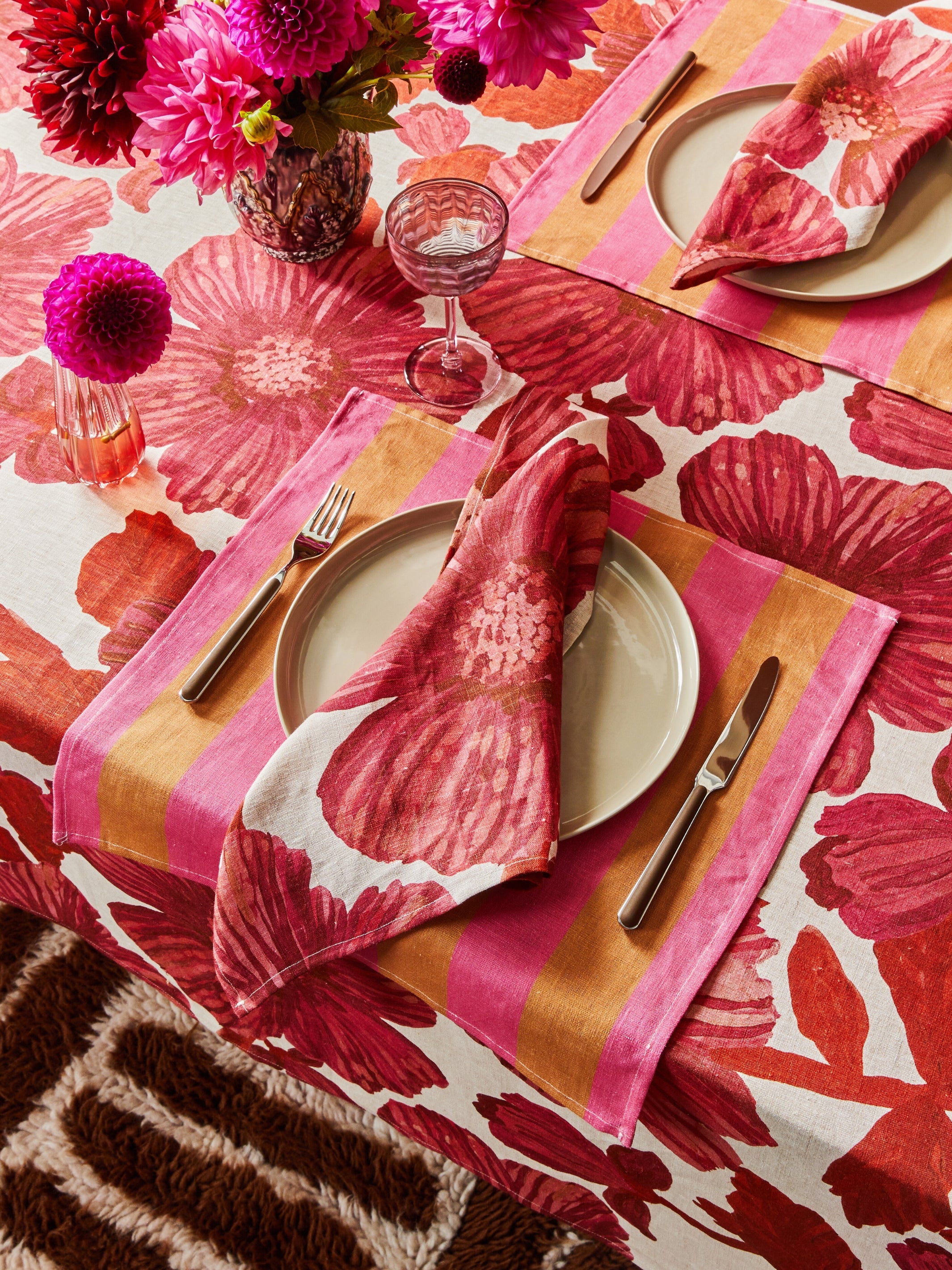 Leon Cerise Tablecloth - Almost Perfect
