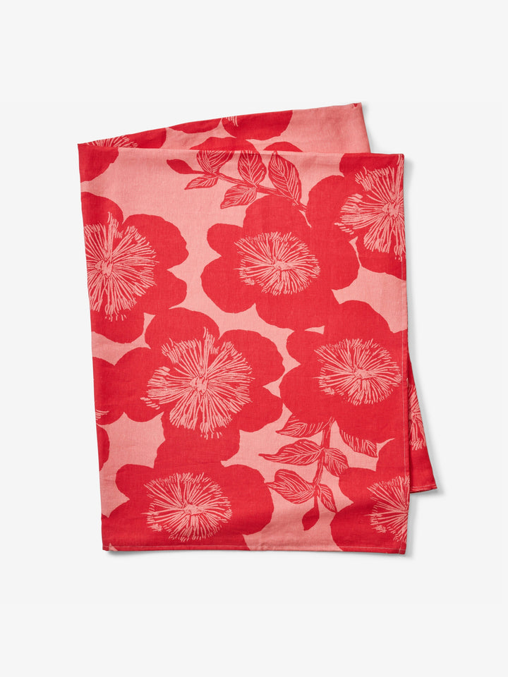 Jardin Pink Linen Tablecloth