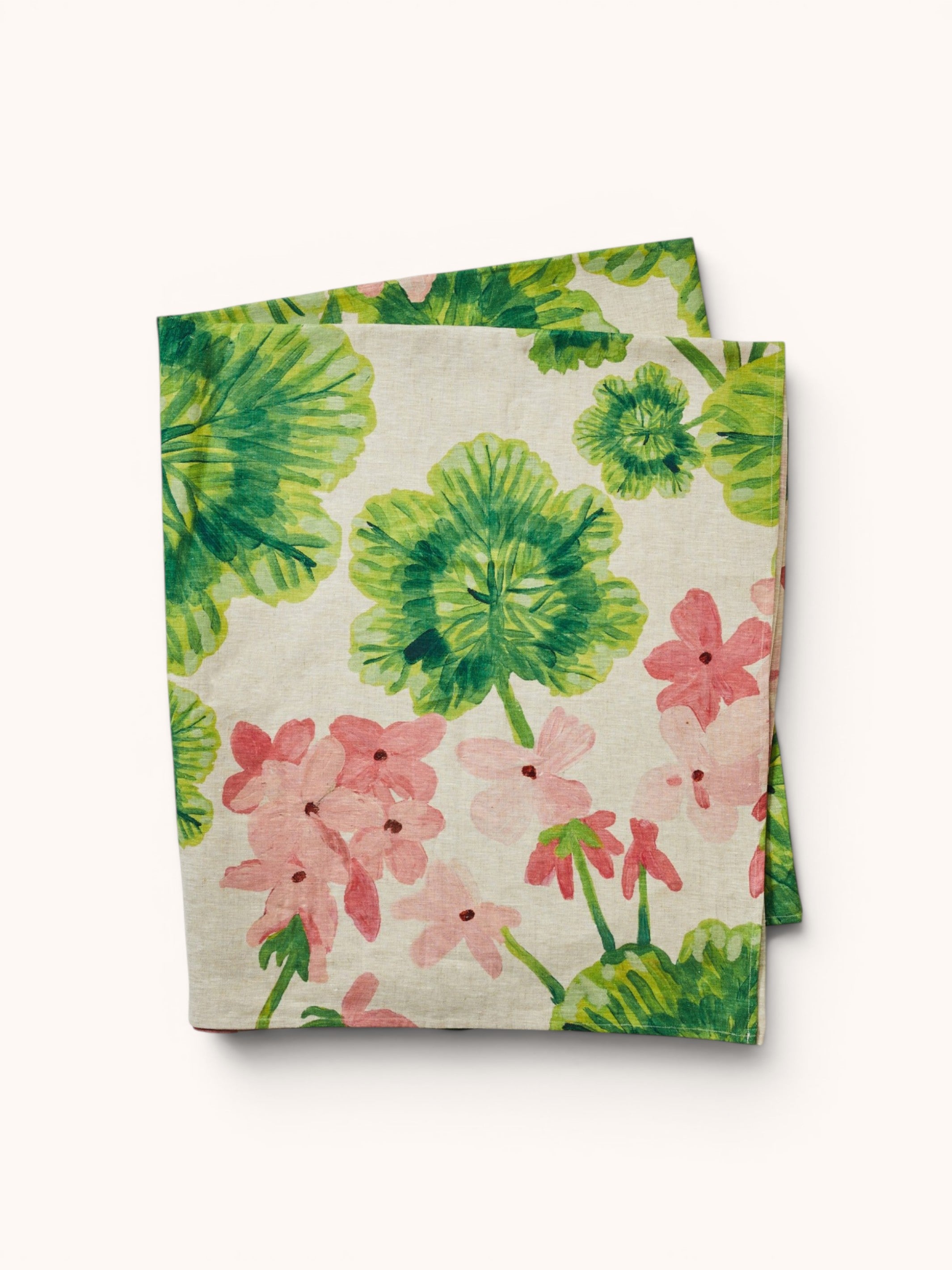 Geranium Multi Linen Tablecloth