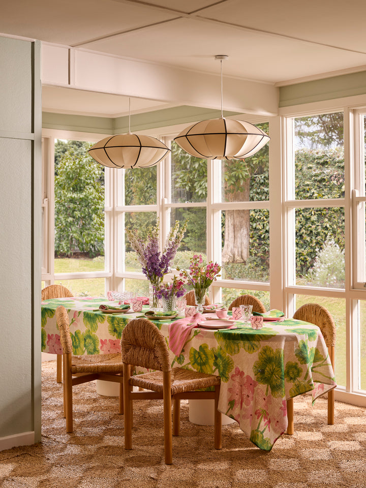 Geranium Multi Linen Tablecloth