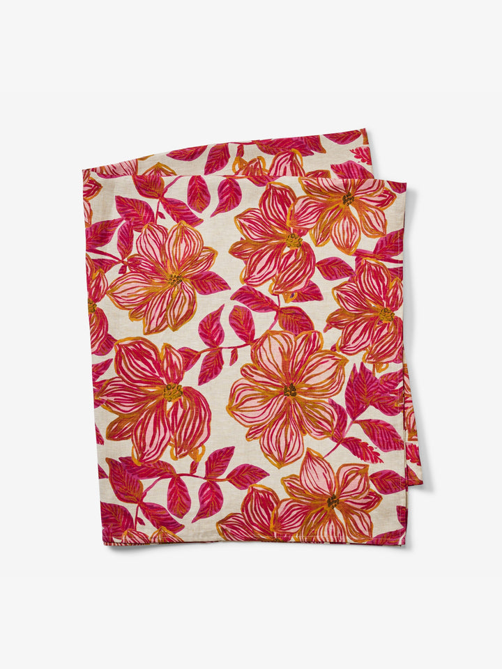 Azalea Pink Linen Tablecloth