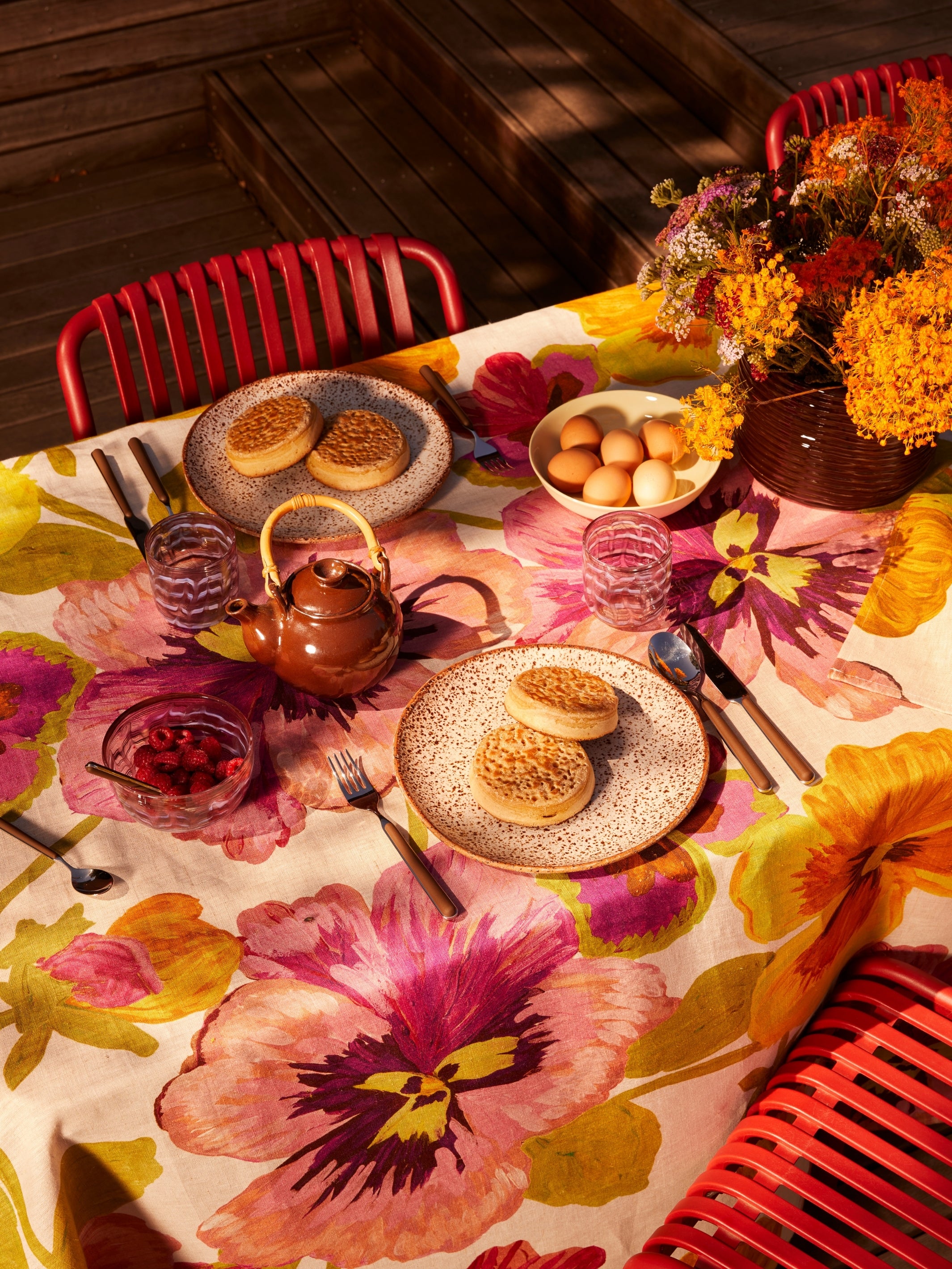 Pansies Multi Tablecloth