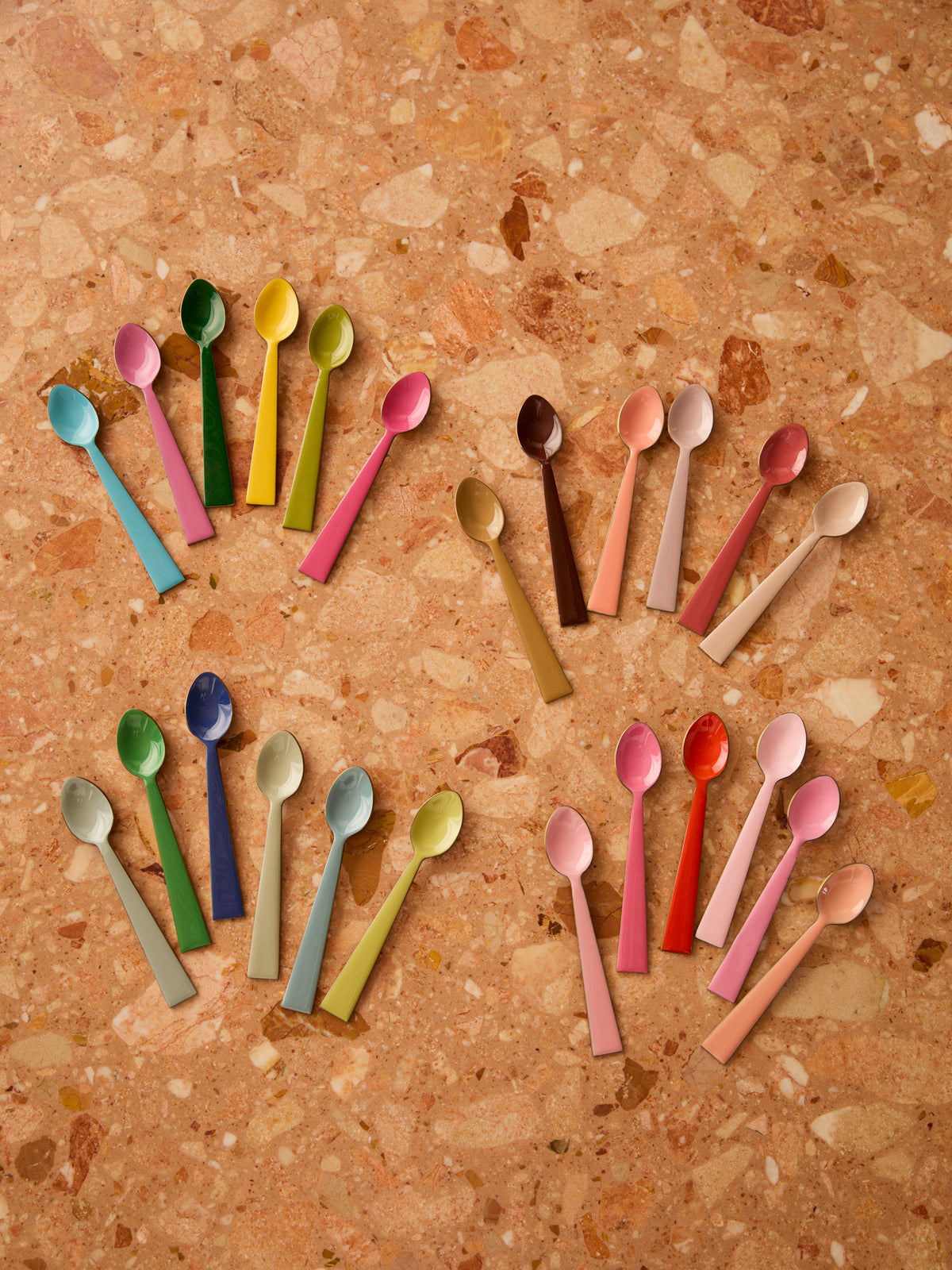 Rose Enamel Teaspoon Set
