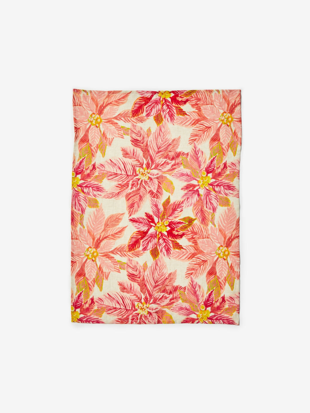 Poinsettia Red Tea Towel