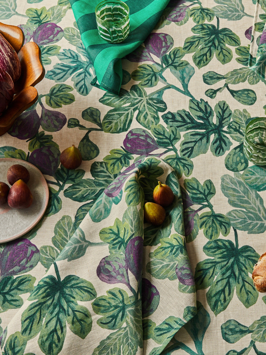 Figgy Green Tea Towel