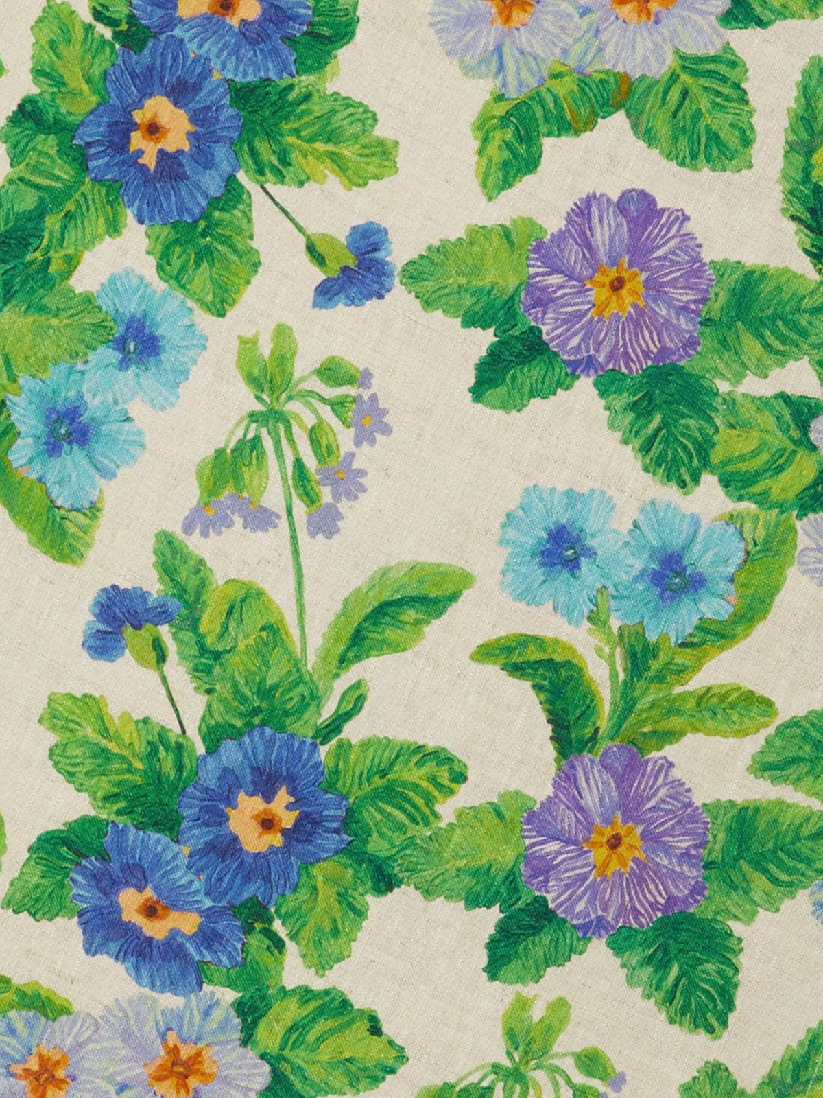 Summer Patch Blue Linen Tea Towel