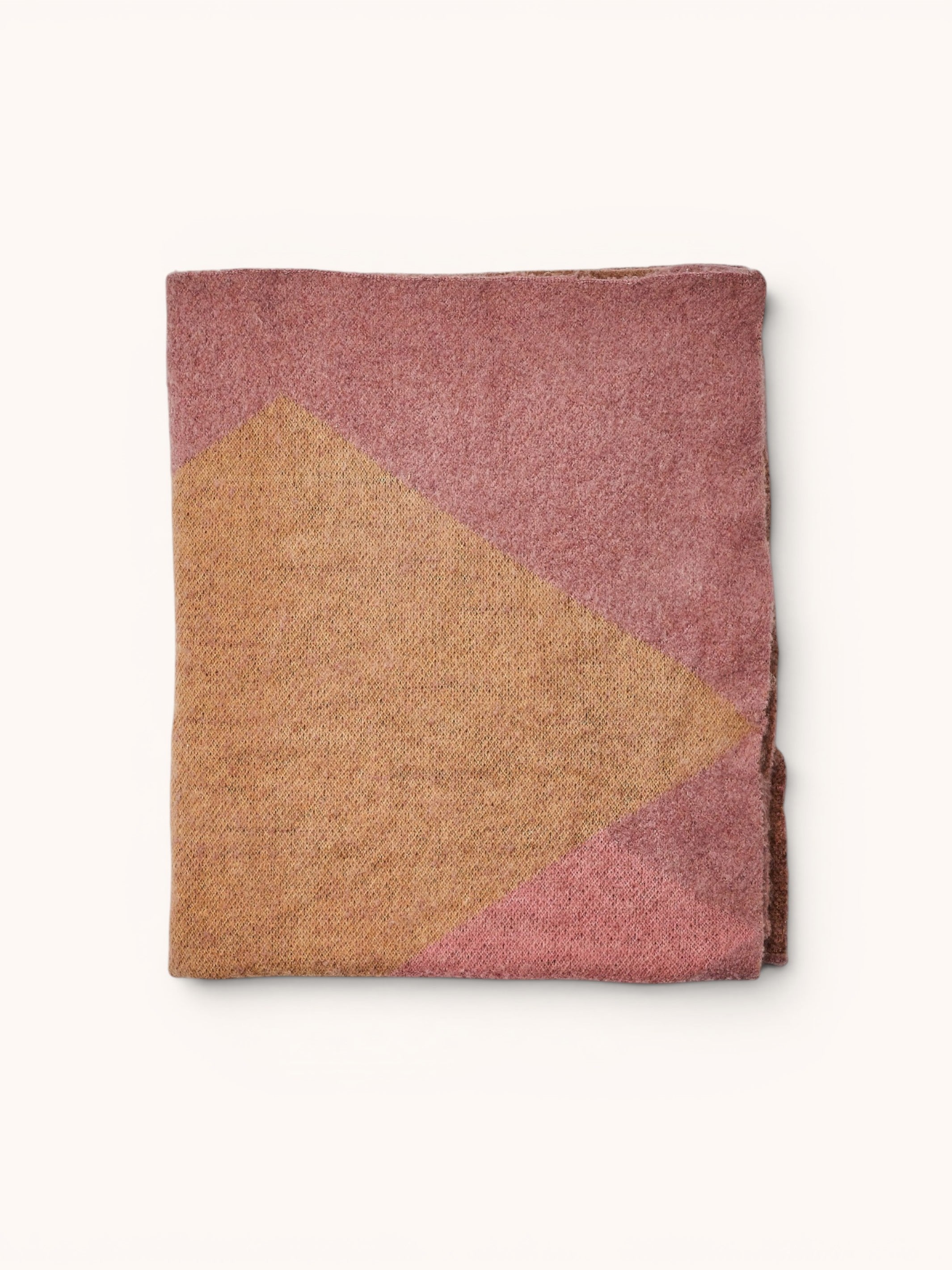 Geometric Pink Mohair Throw
