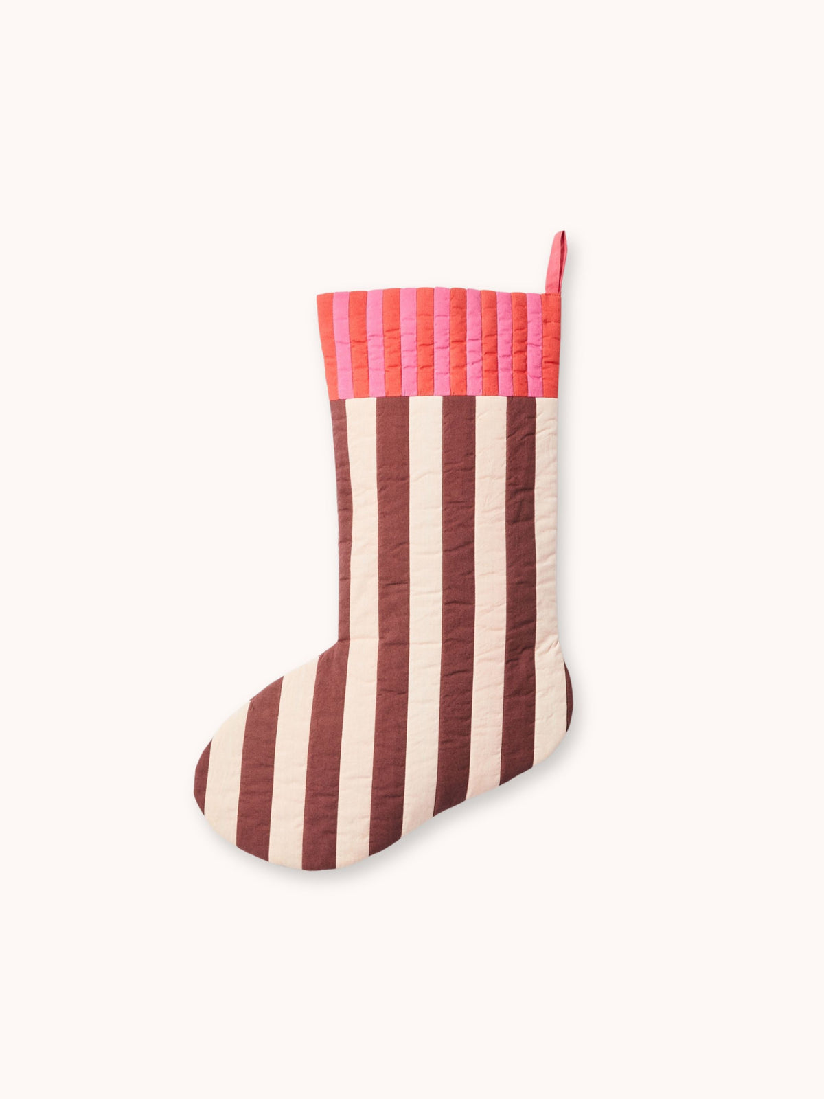 Stripe Pink Christmas Stocking