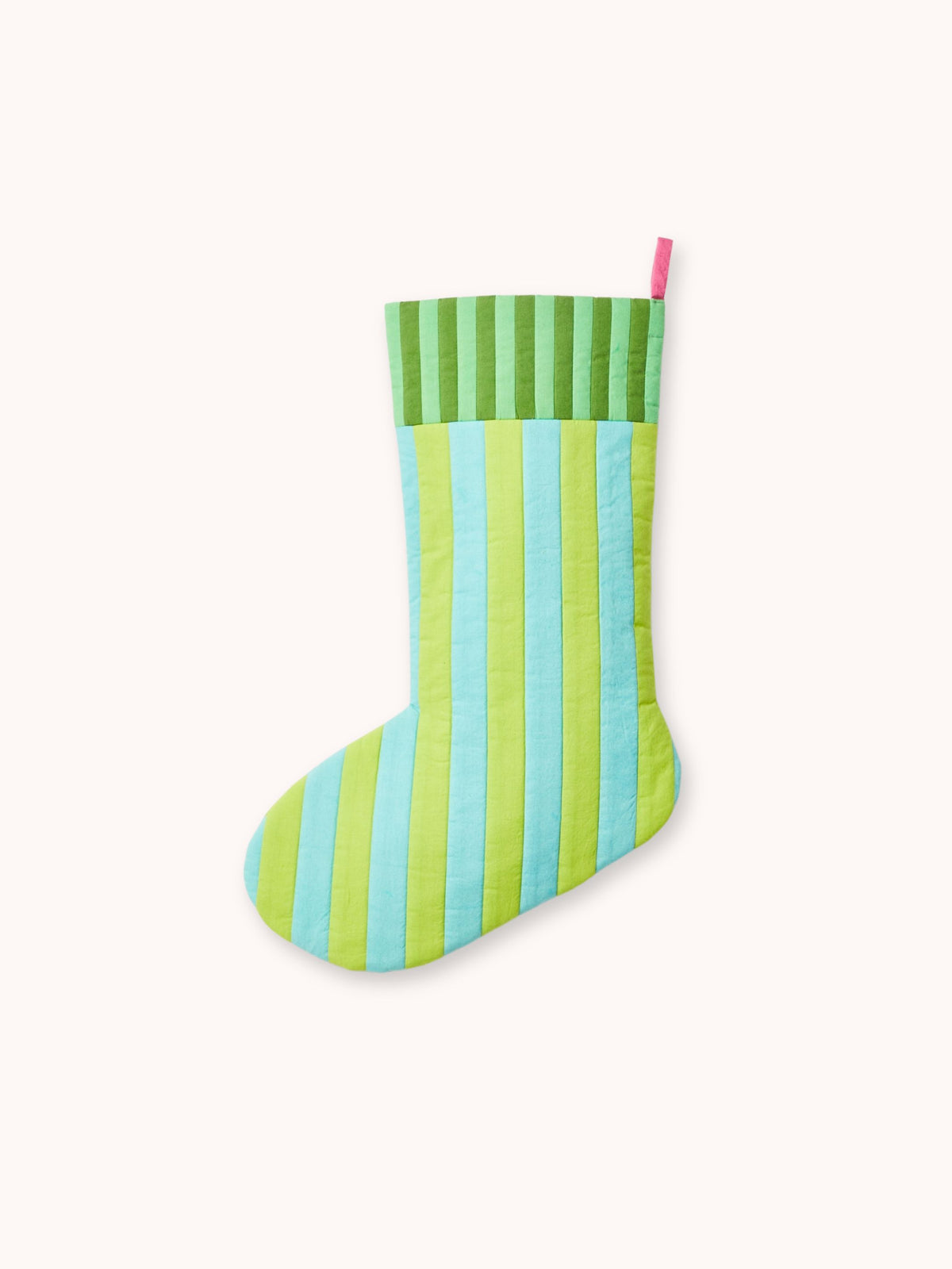 Stripe Green Christmas Stocking