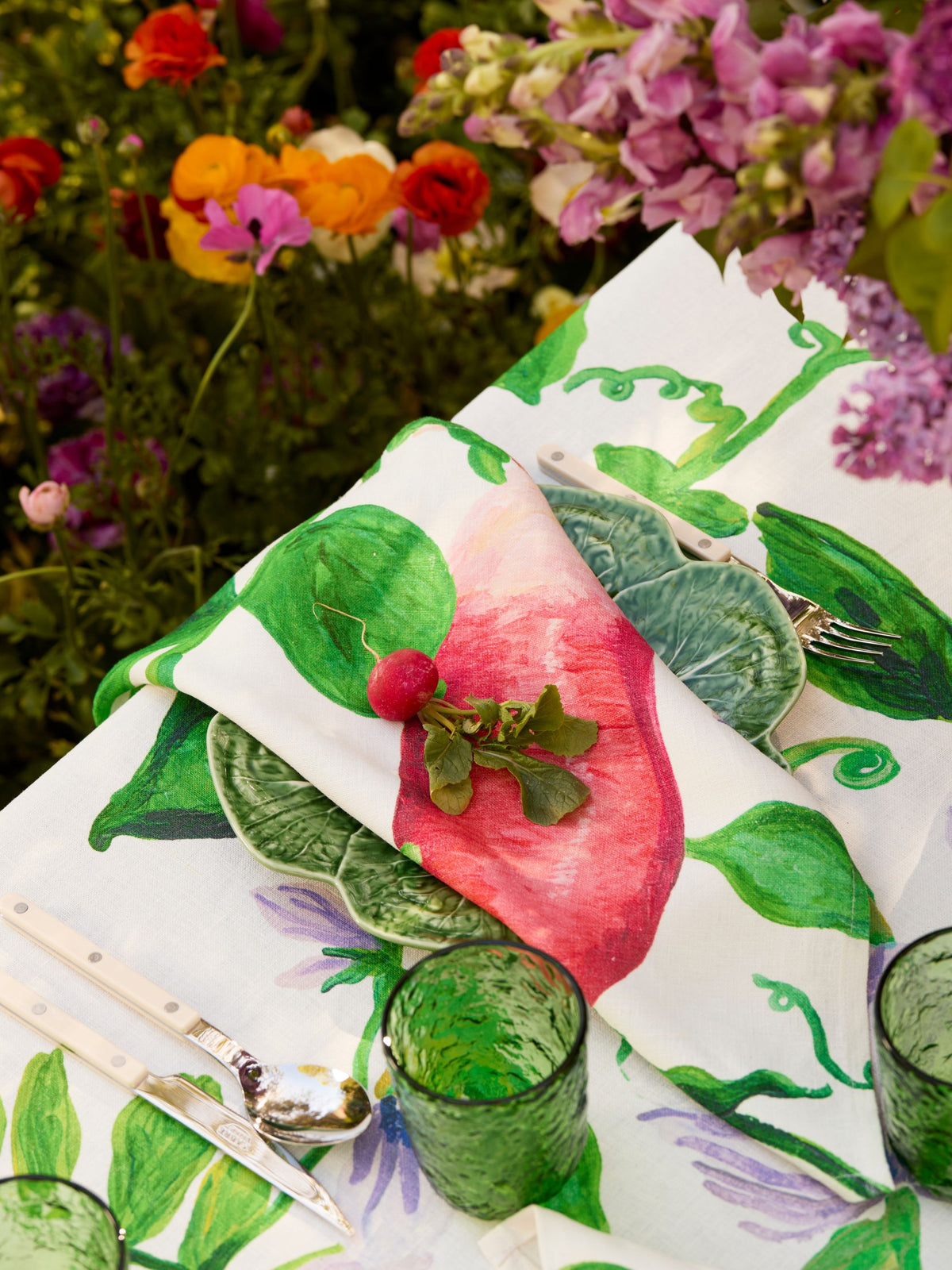 Radish Multi Linen Tablecloth