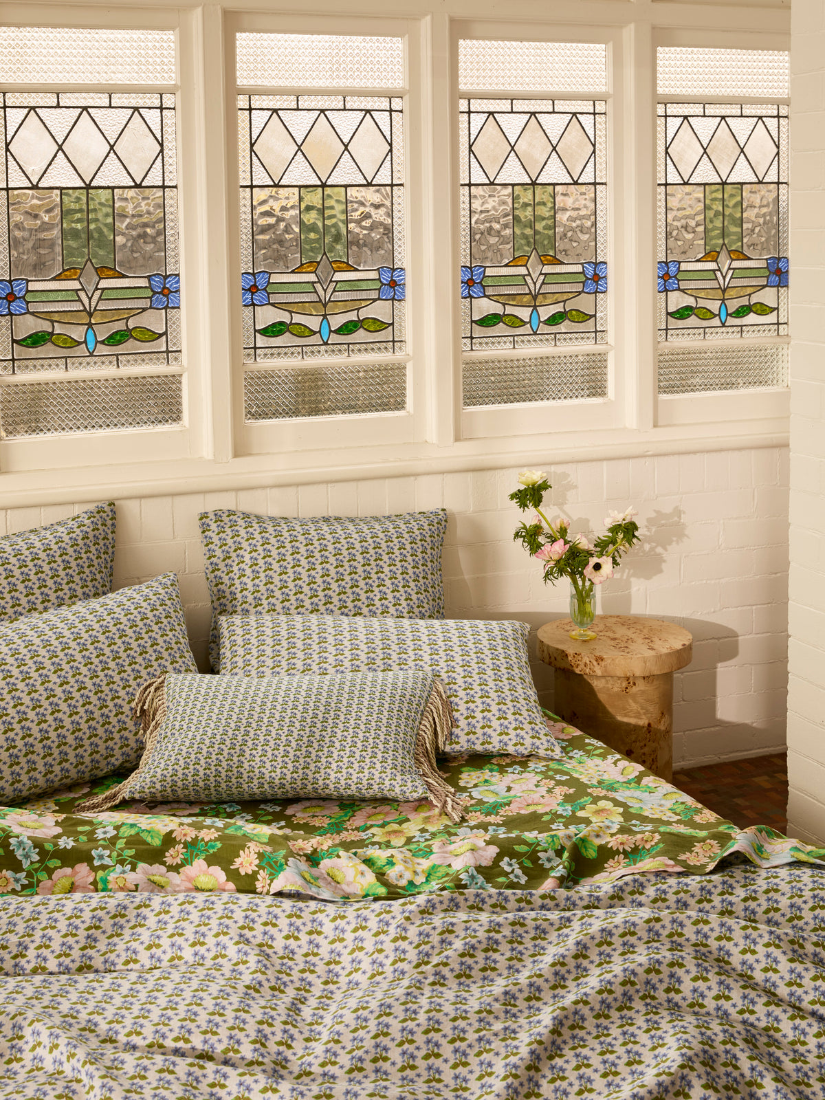 Petit Madeline Blue Linen Standard Pillowcases