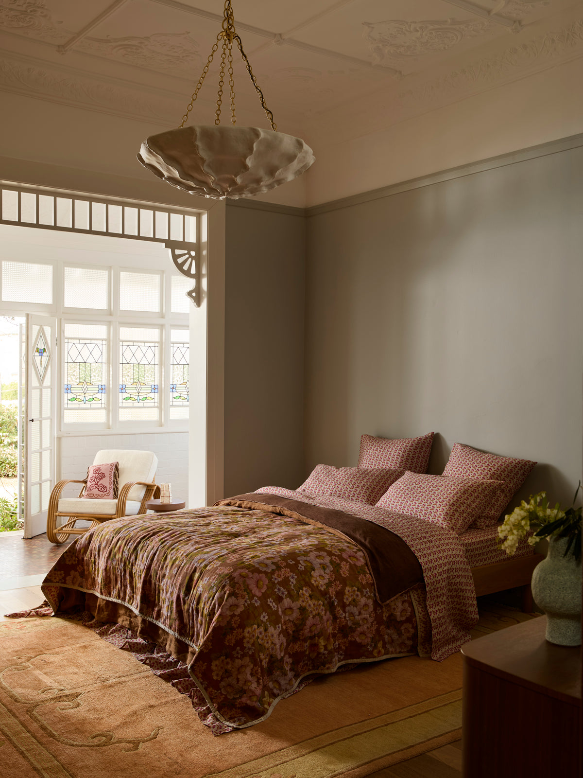 Petit Madeline Pink Linen European Pillowcases