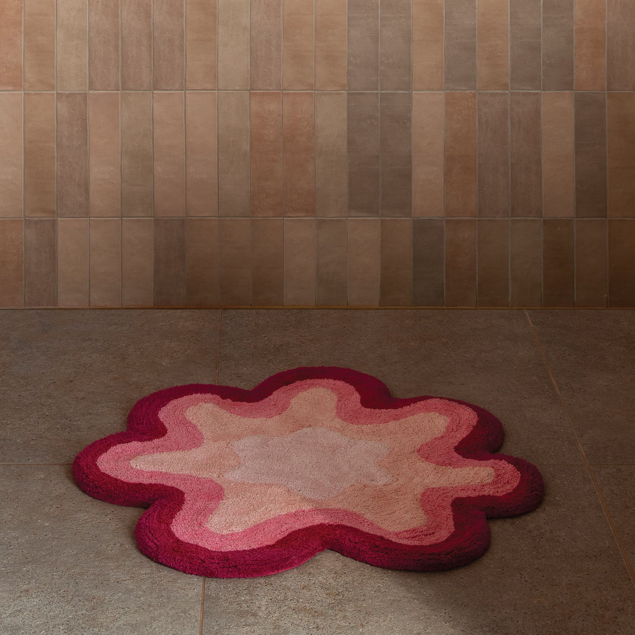 Wave Pink Bath Mat