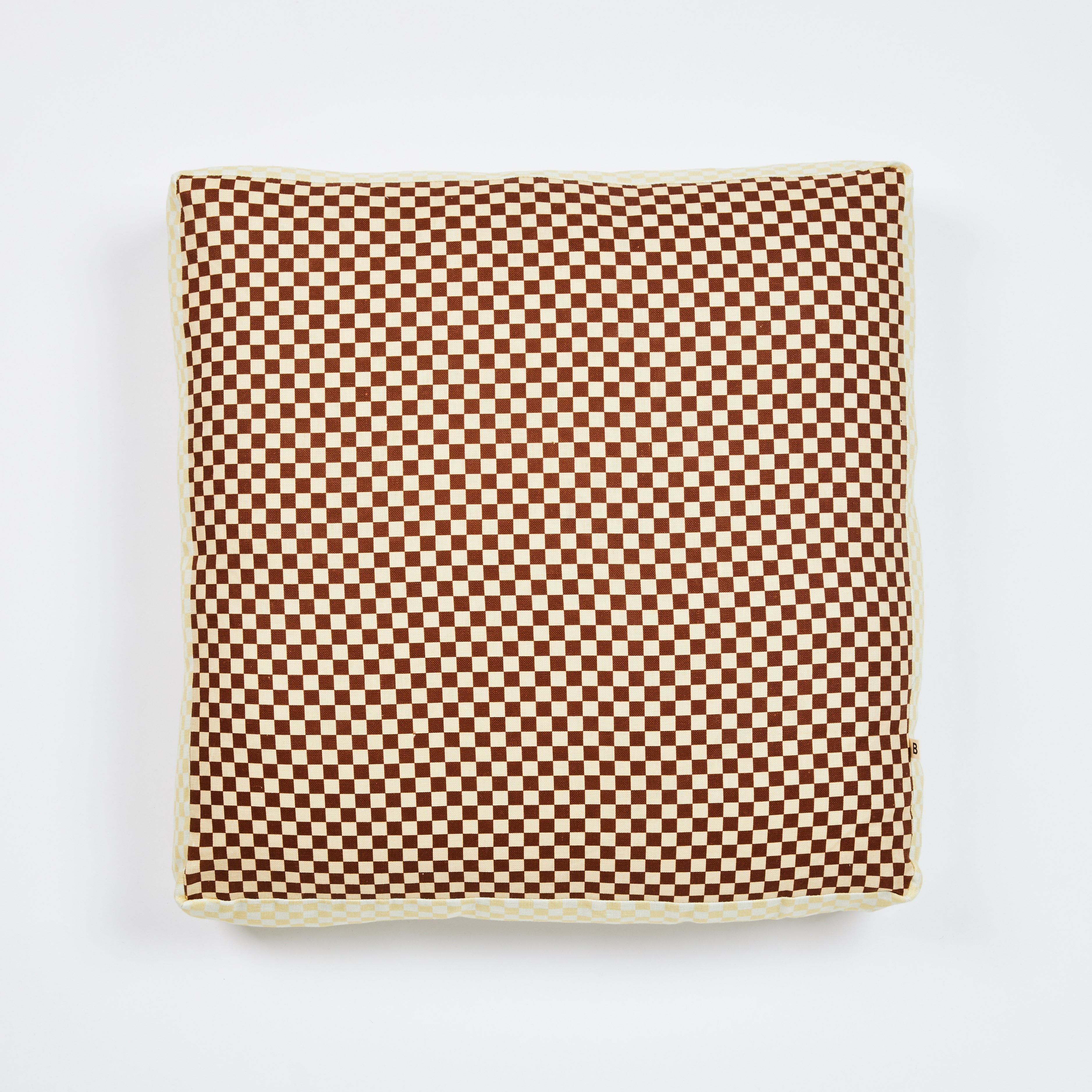 Tiny Checkers Cocoa 50cm Cushion