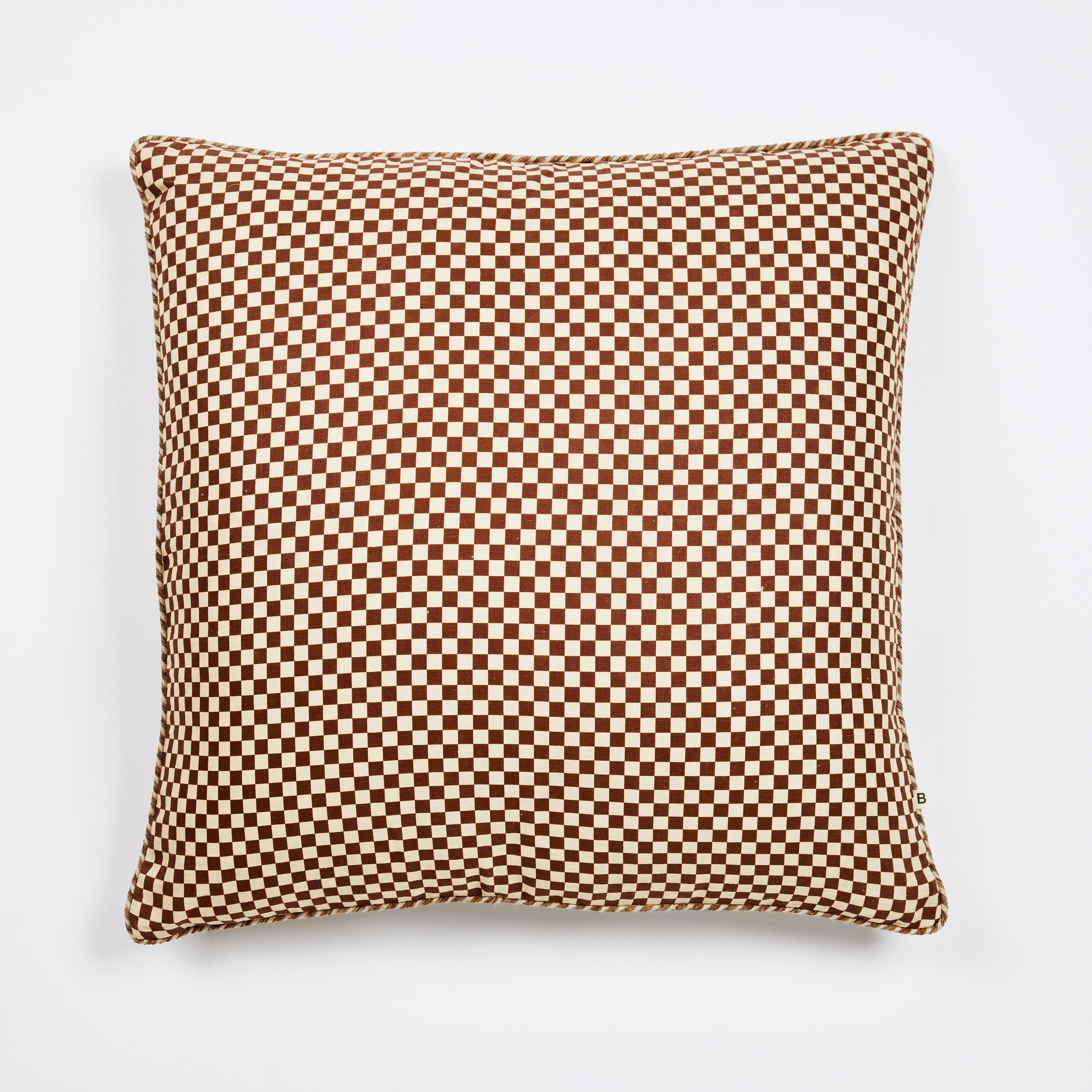 Tiny Checkers Cocoa 60cm Cushion