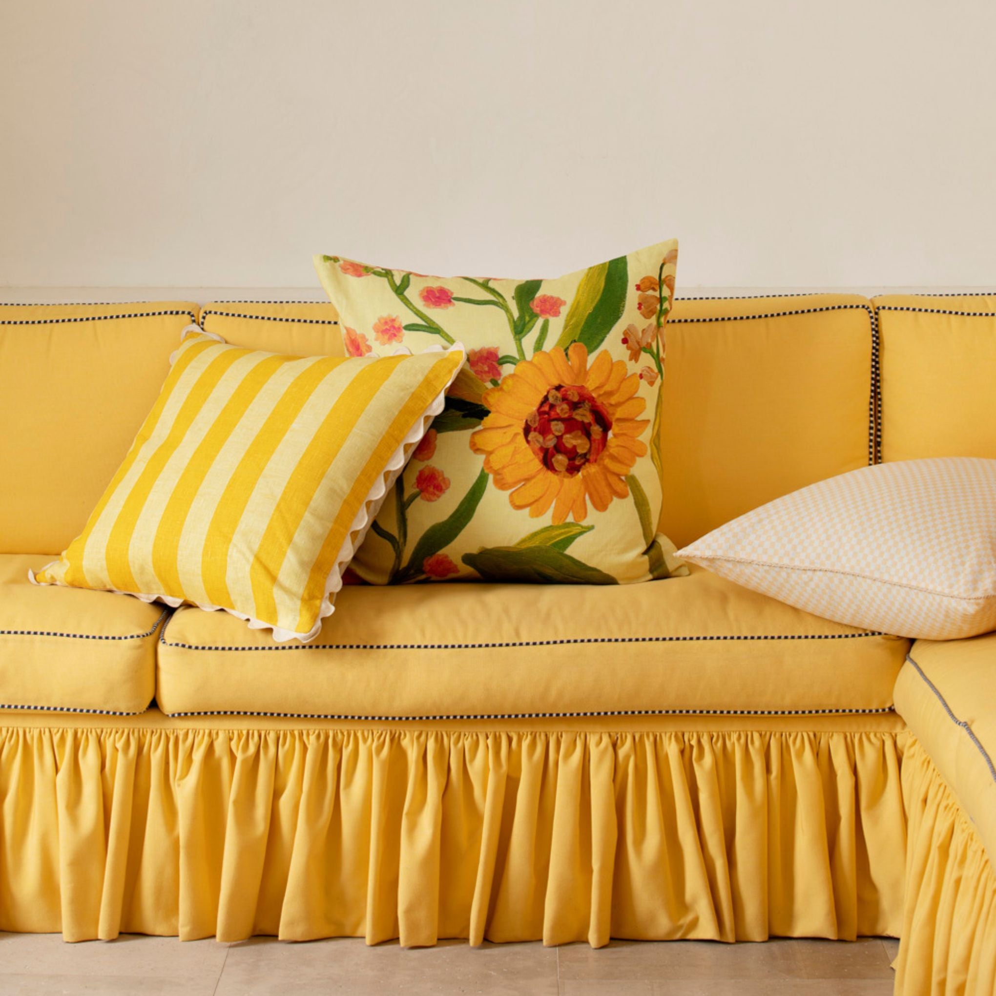 Beach Club Yellow Cushion - Almost Perfect