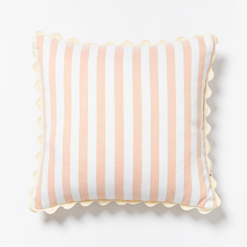 Woven Stripe Pink 60cm Cushion