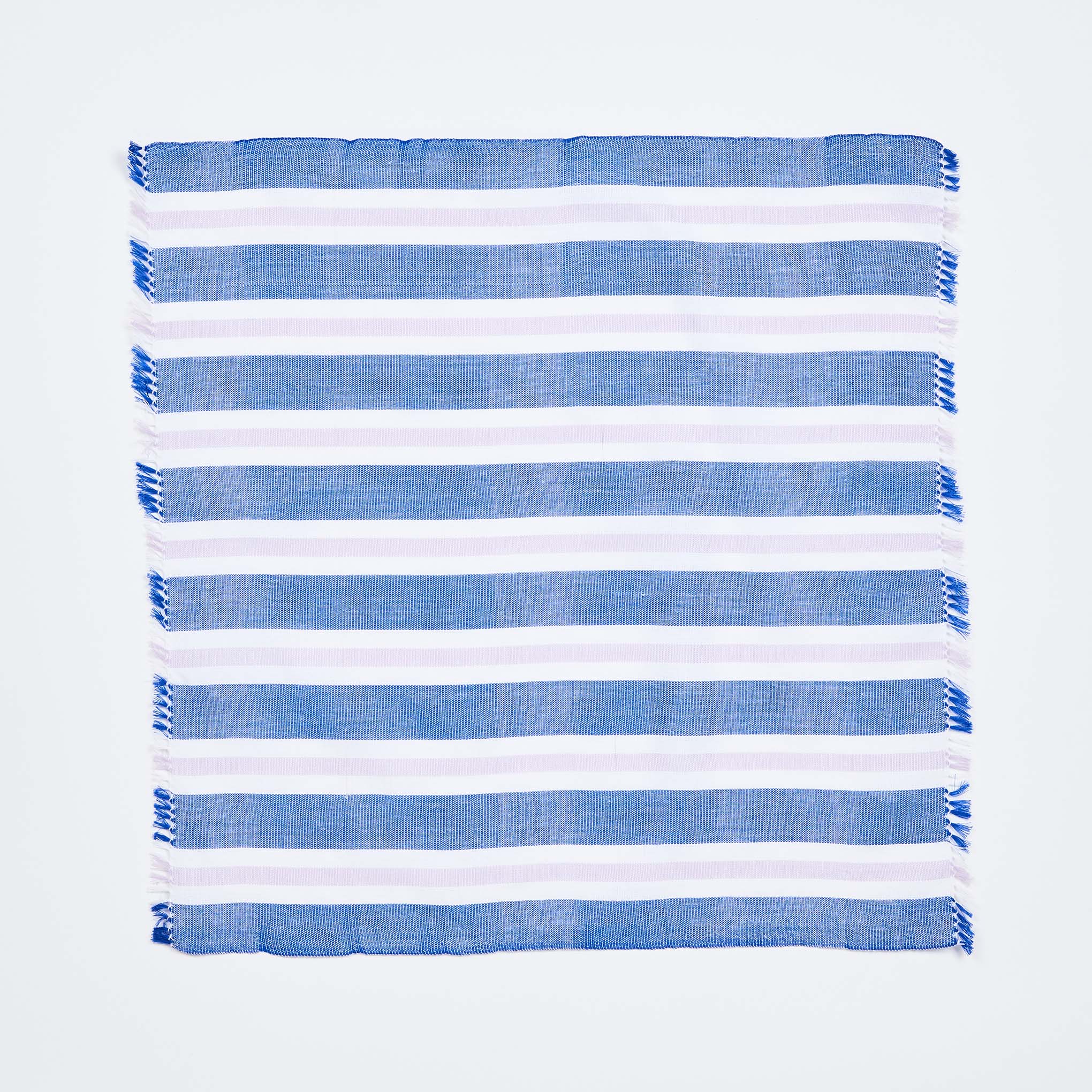 Woven Stripe Blue Napkins (set of 4)