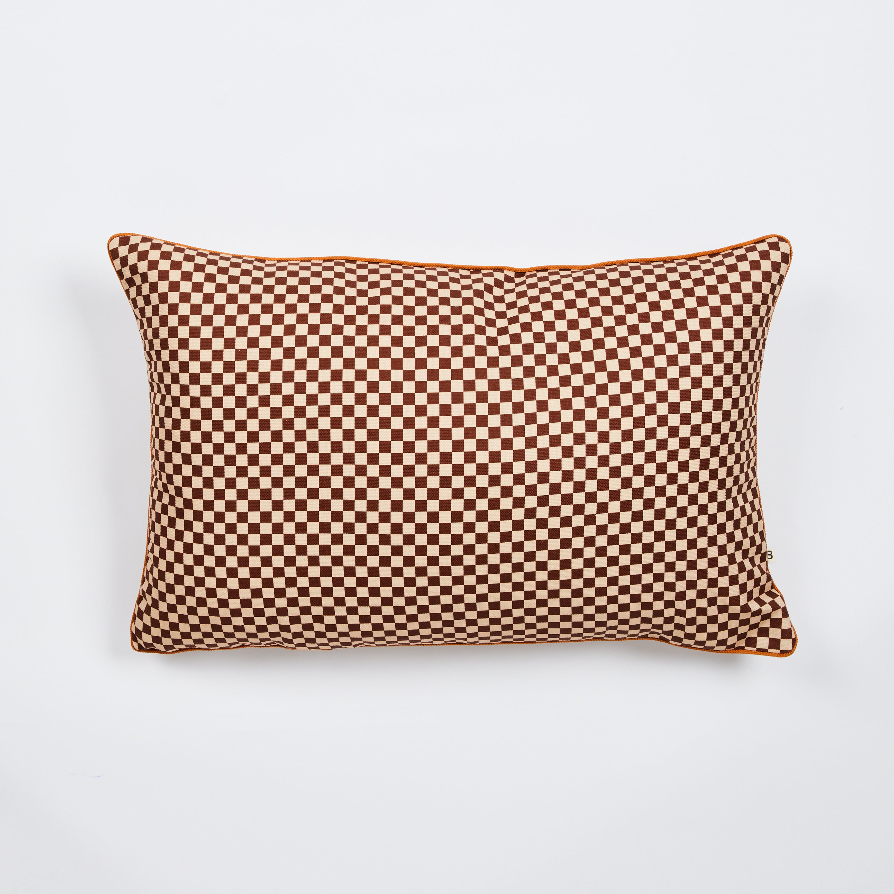 Tiny Checkers Cocoa 60x40cm Outdoor Cushion