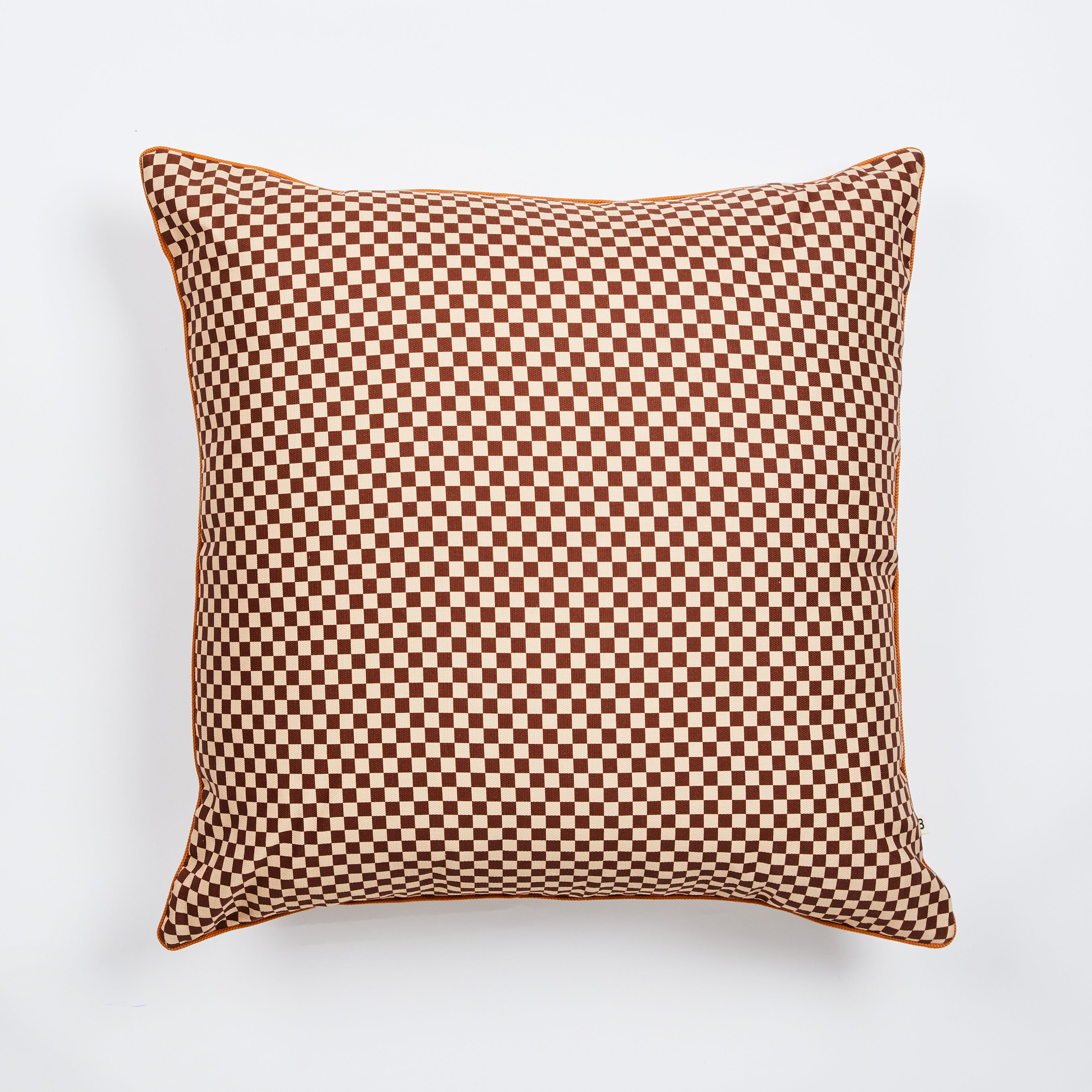 Tiny Checkers Cocoa 60cm Outdoor Cushion