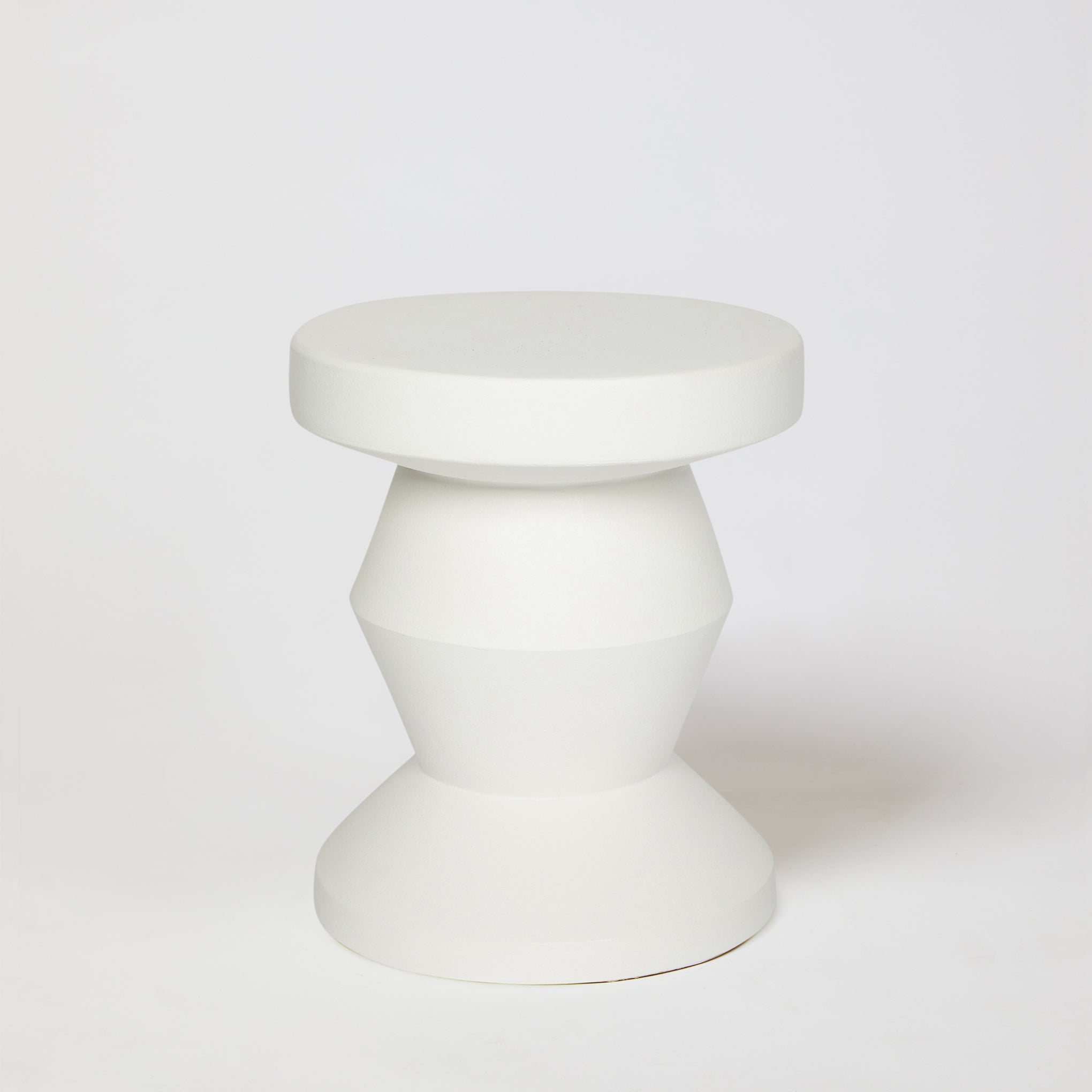 Pedestal Side Table White
